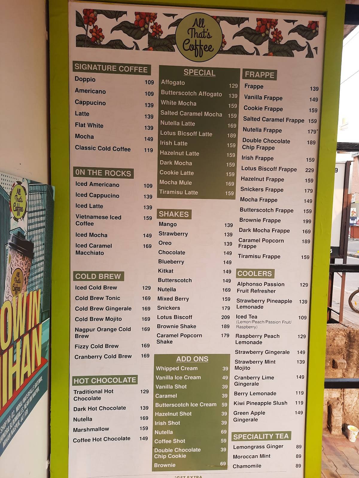 ALL THAT'S COFFEE - MANISH NAGAR menu