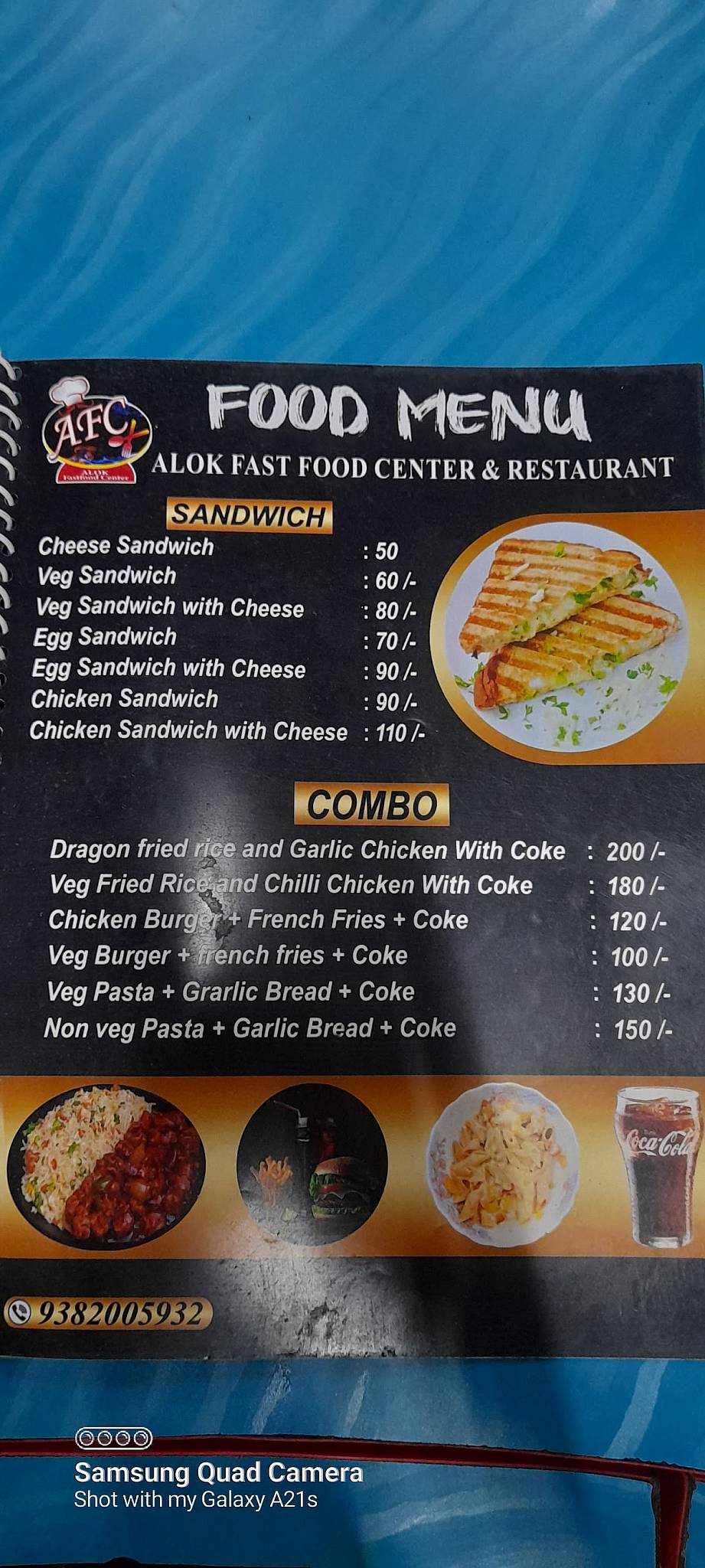 ALOK FAST FOOD CENTRE menu