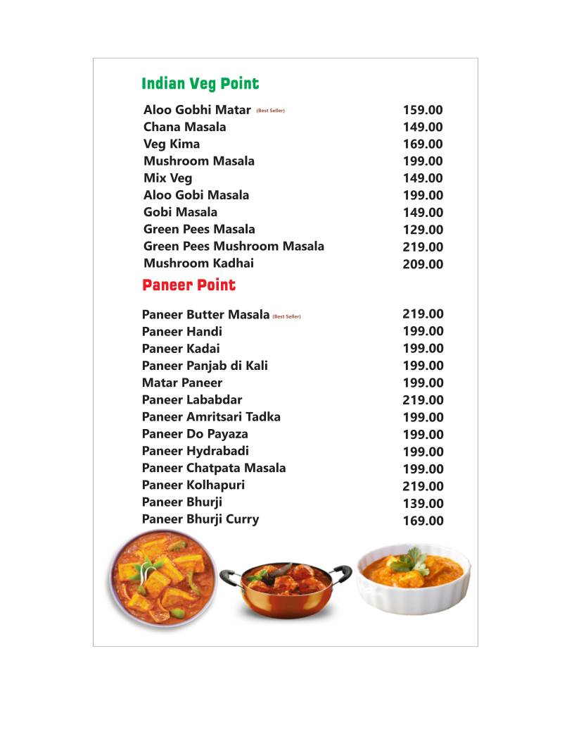 ALPHA BIRYANI HOUSE menu