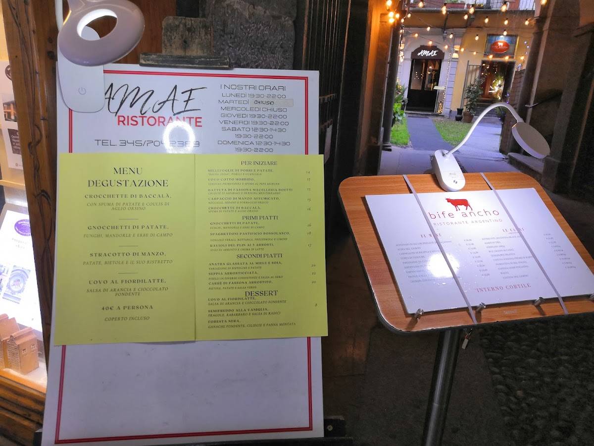 Menu de AMAE