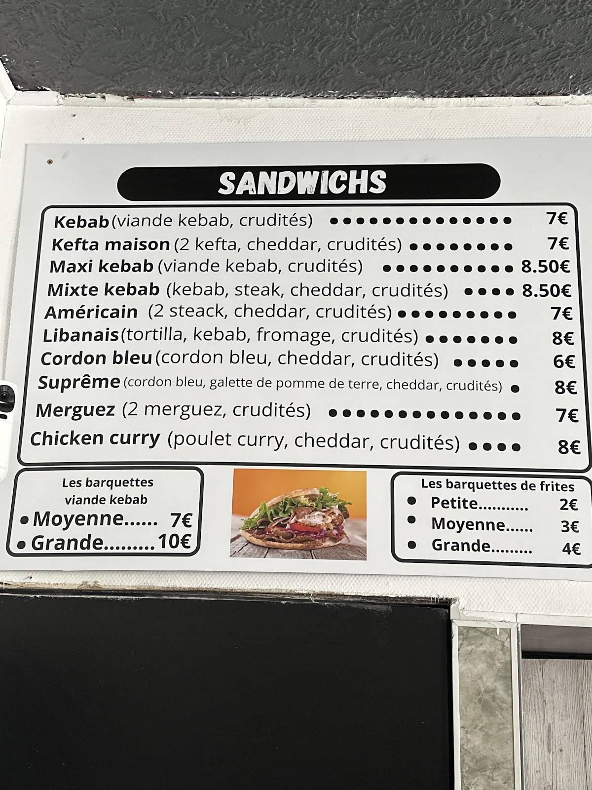 Menu de ANATOLIA KEBAB
