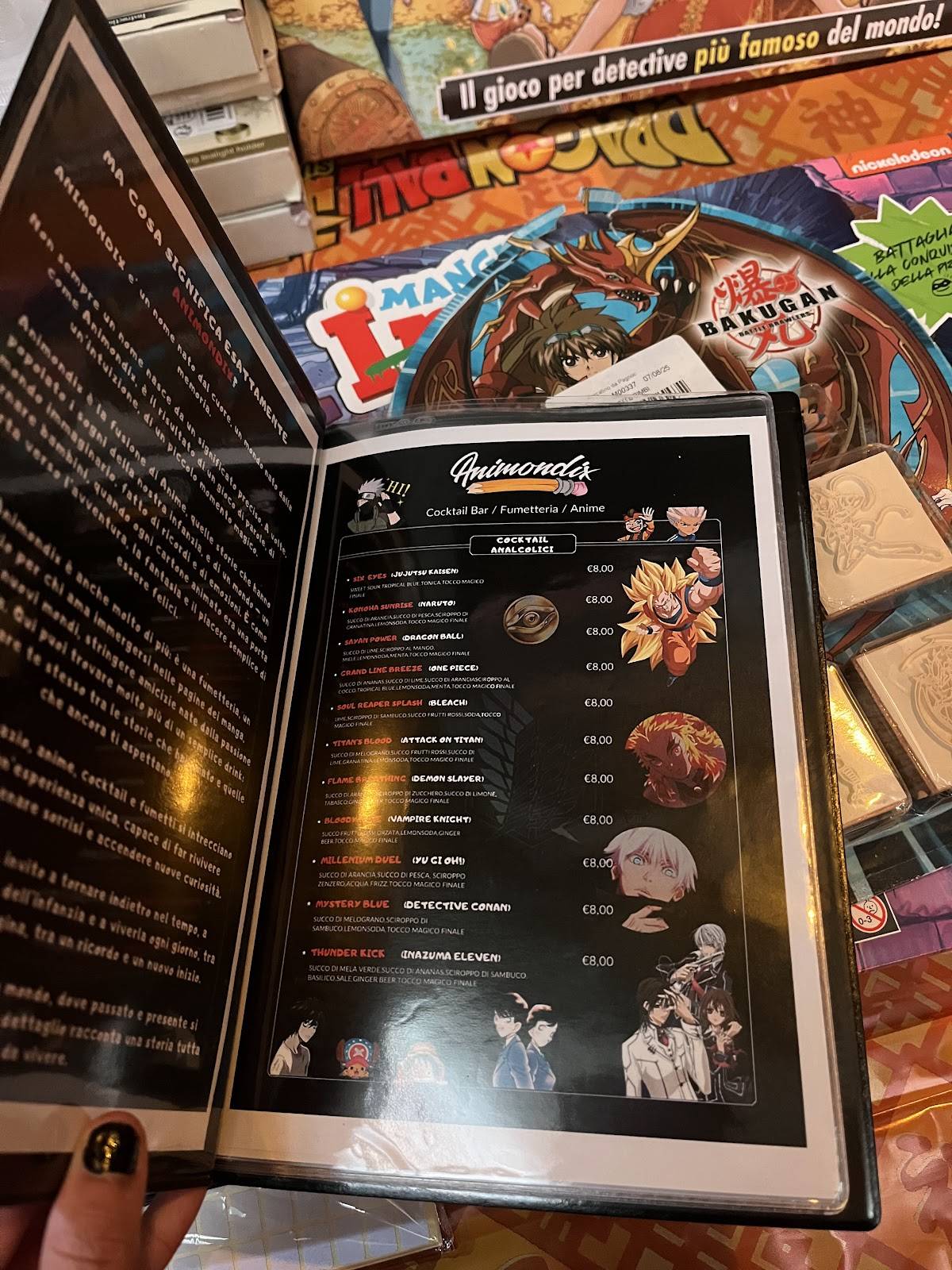 Menu di Animondix 