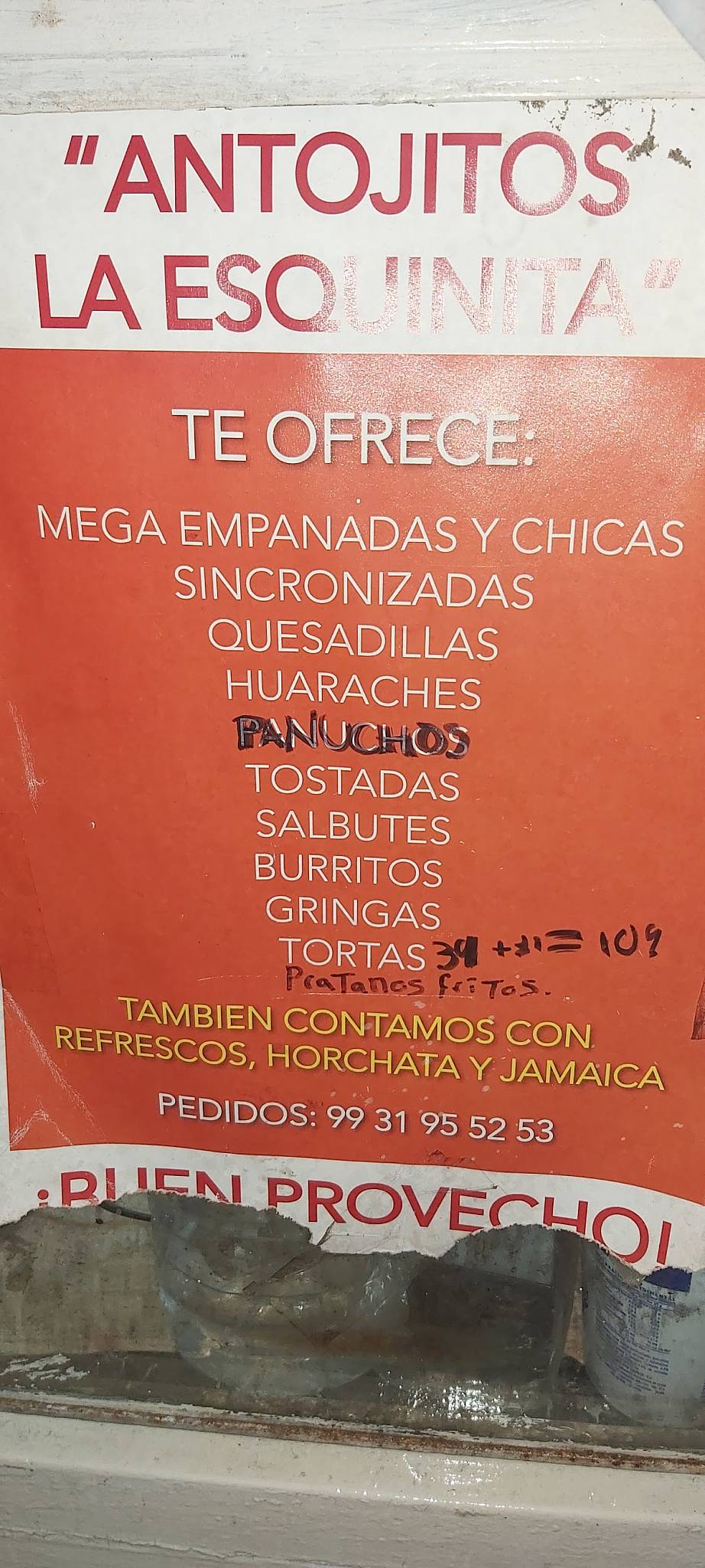 Menu at ANTOJITOS 