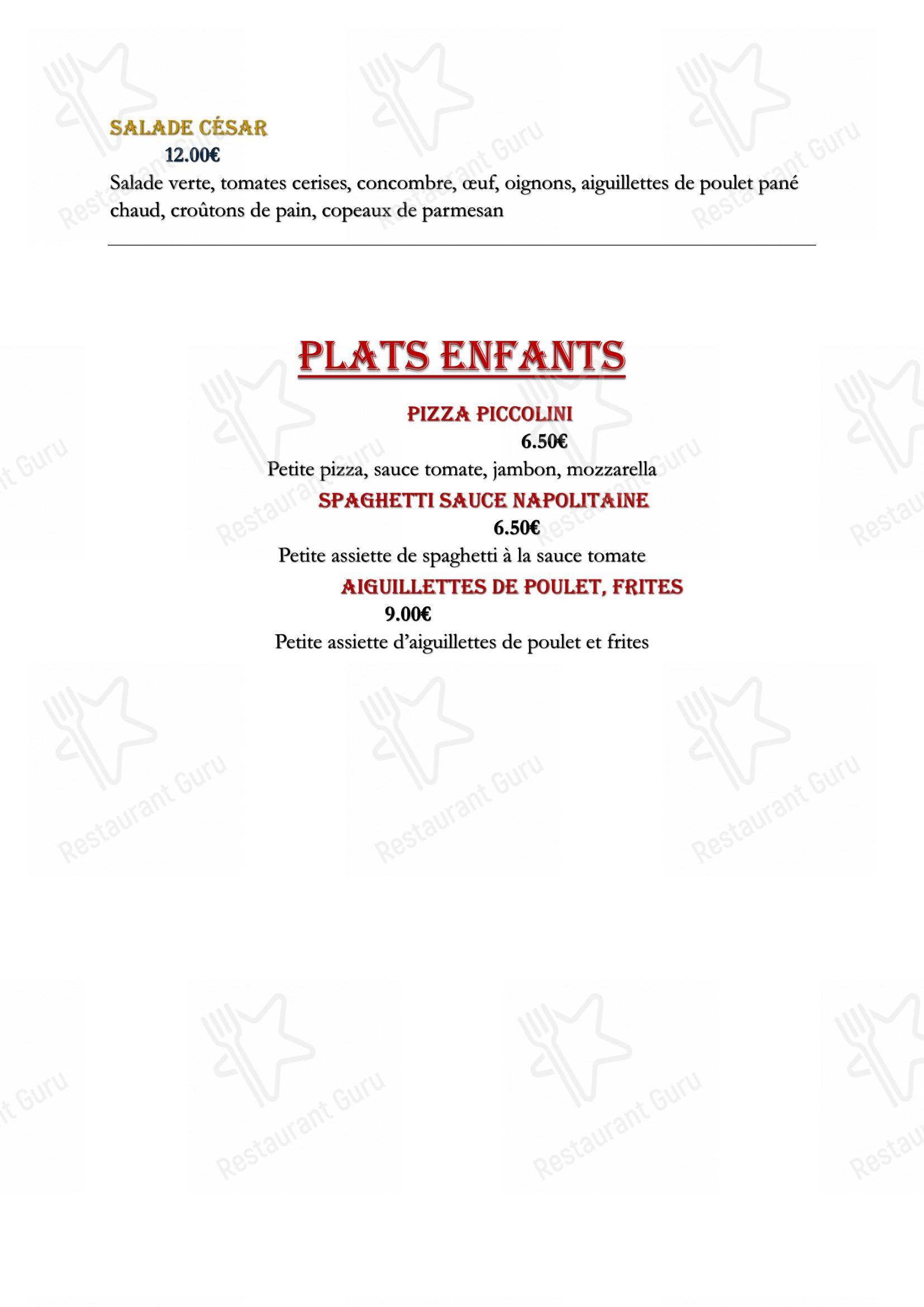 AUTENTICA PIZZA dans Stiring-Wendel - Menu