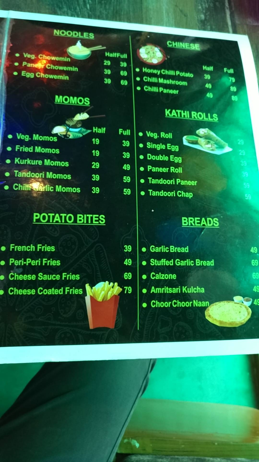 Acacia Icé & Café menu