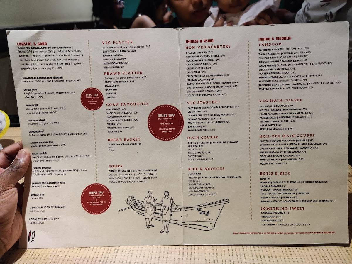 Spice Goa menu