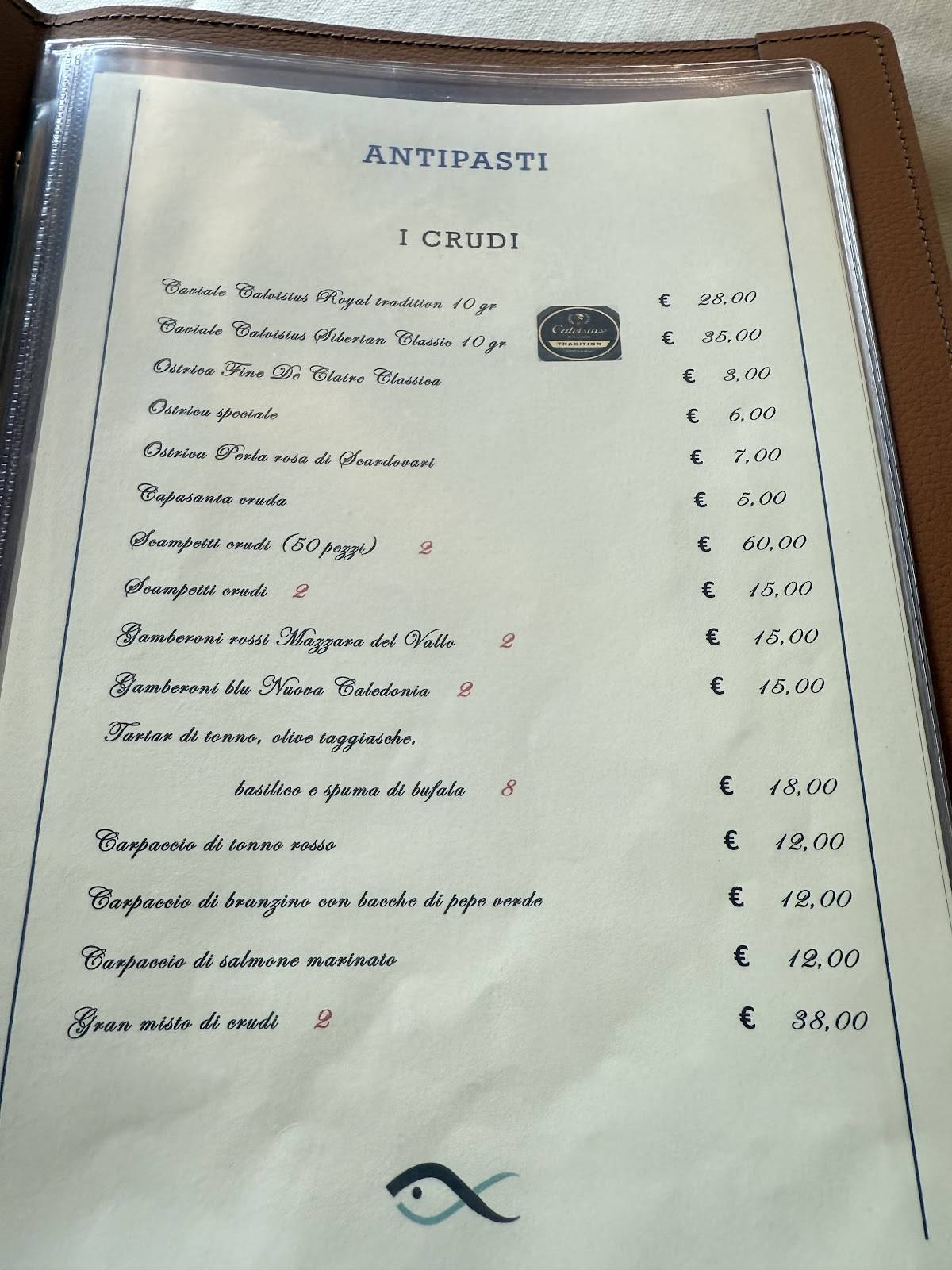 Menu di Acquamatta 