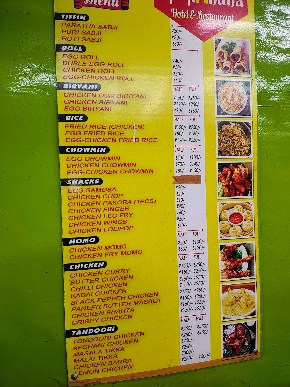 Adda Khana menu