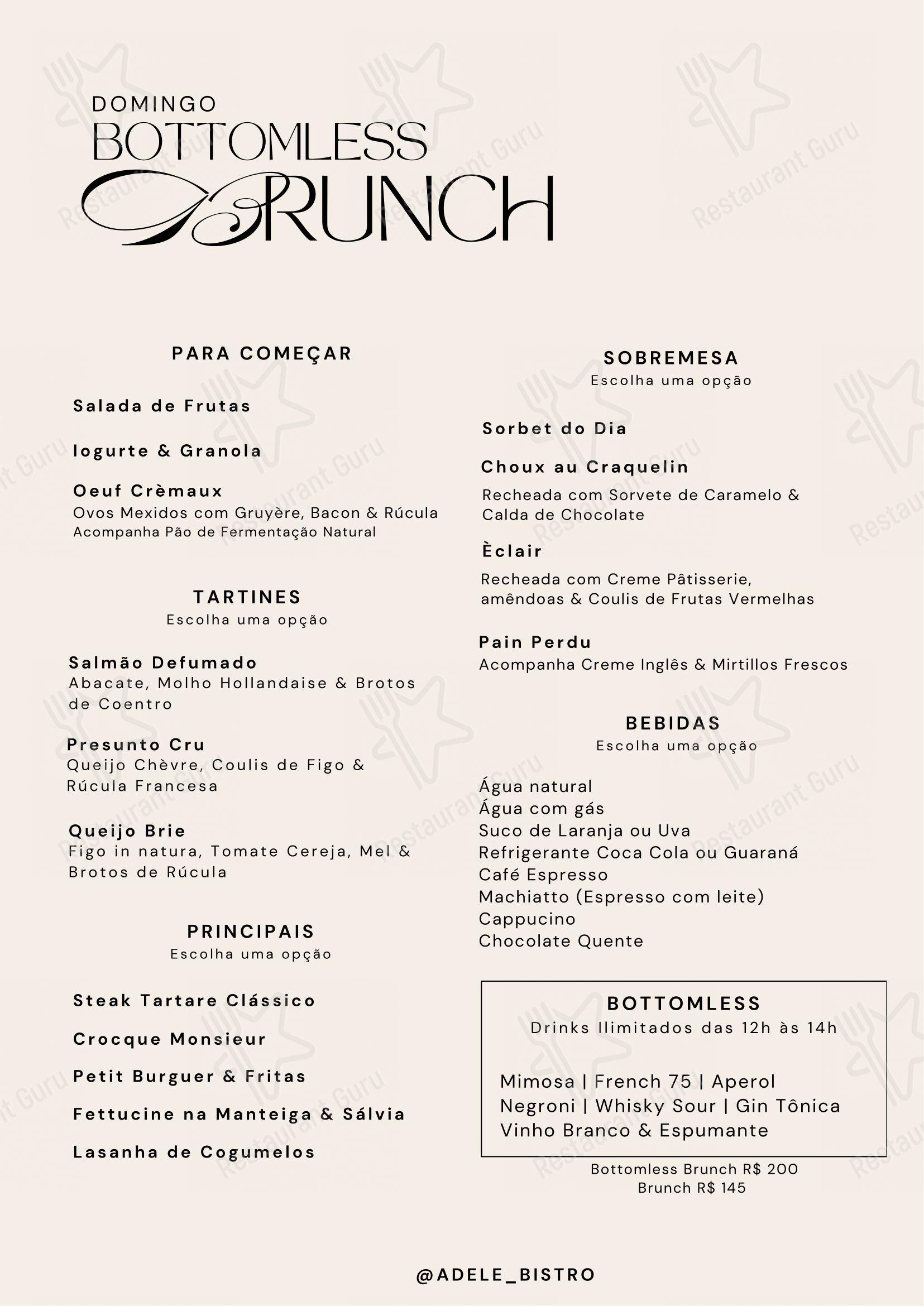 Детское para Adéle Bistrô restaurante