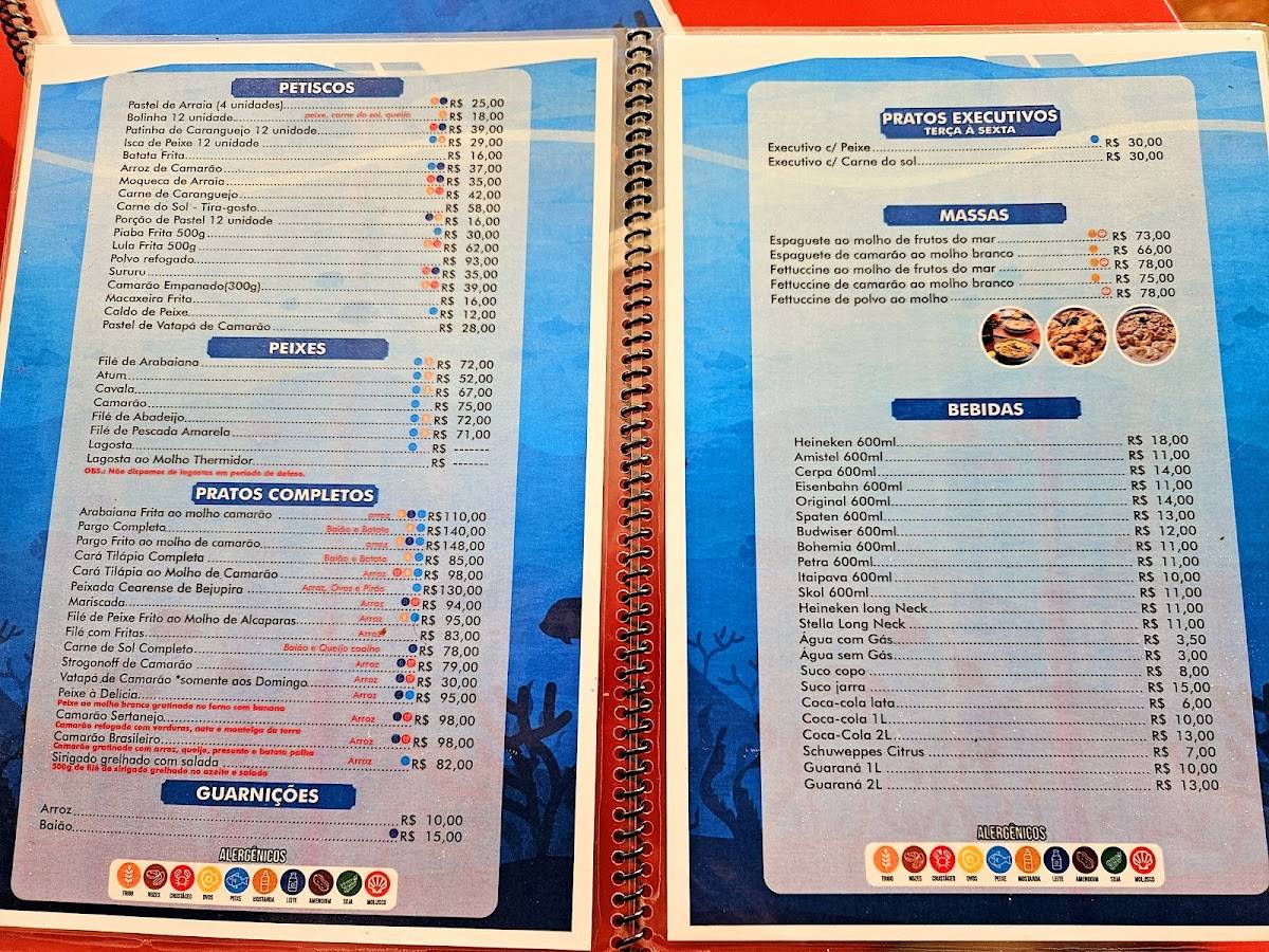 Afonso Pescados cardápio