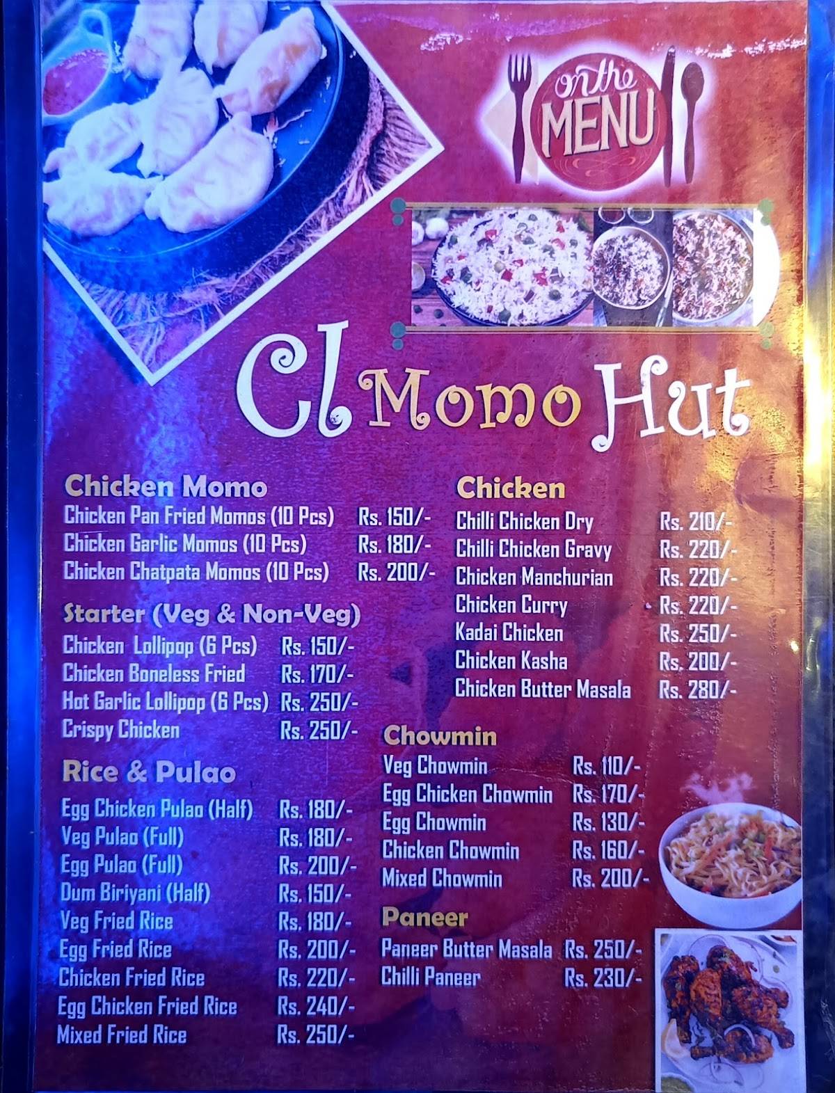 CL Momo Hut . menu