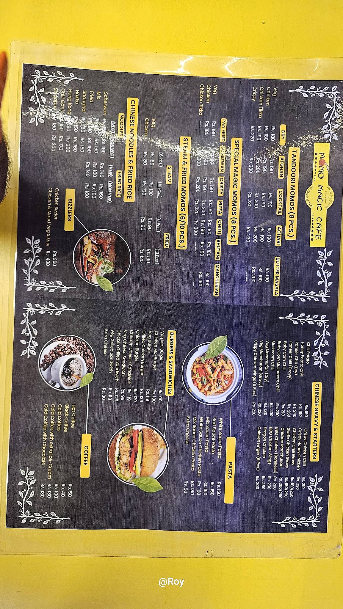 Momo Magic Cafe menu