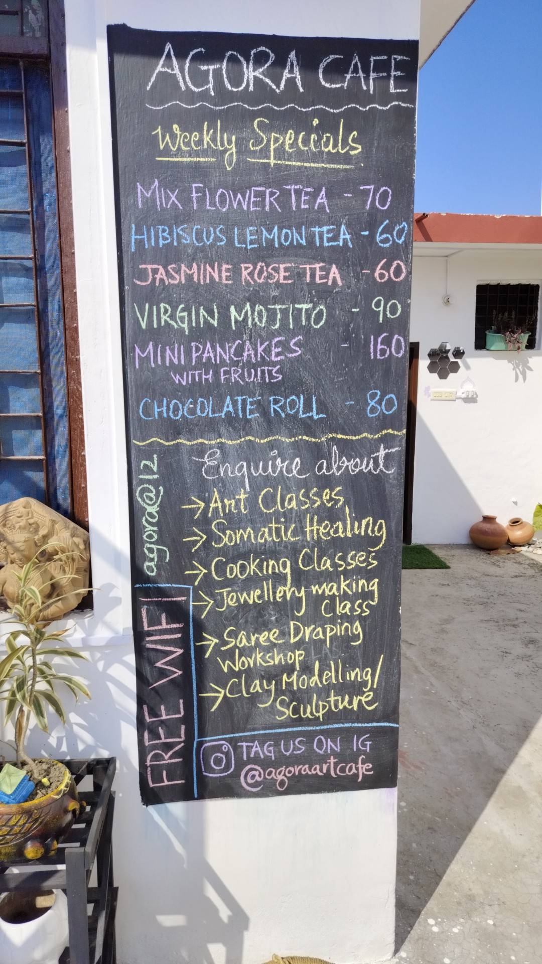 Agora Art Cafe menu