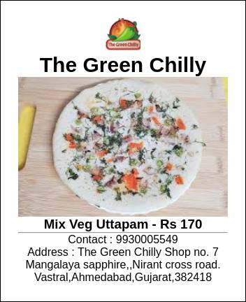 The Green Chilly menu