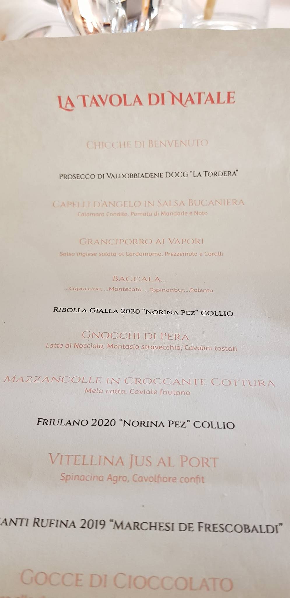 Menu di Al Ferarùt restaurant 