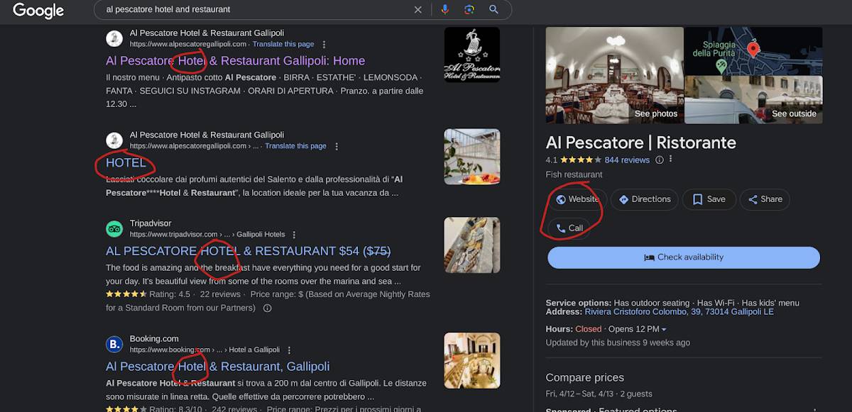 Menu di Al Pescatore Ristorante 