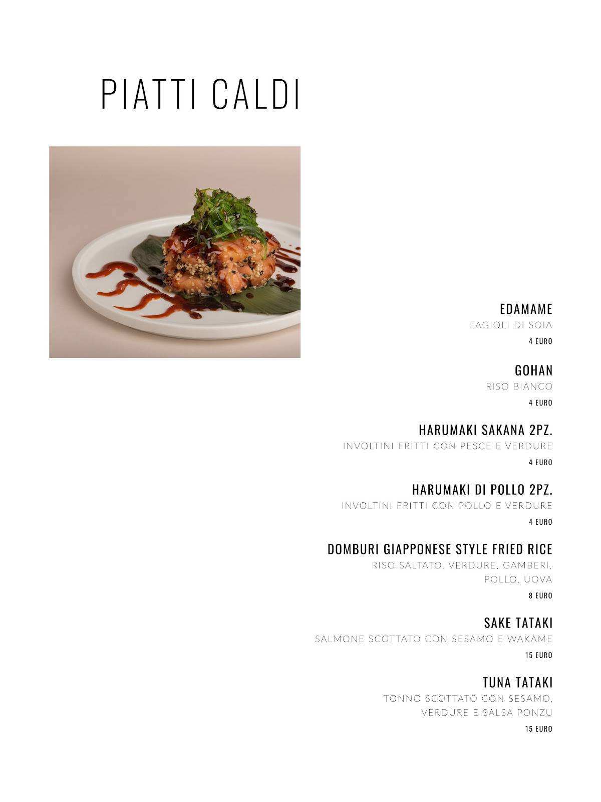 Menu di Al Tredici 