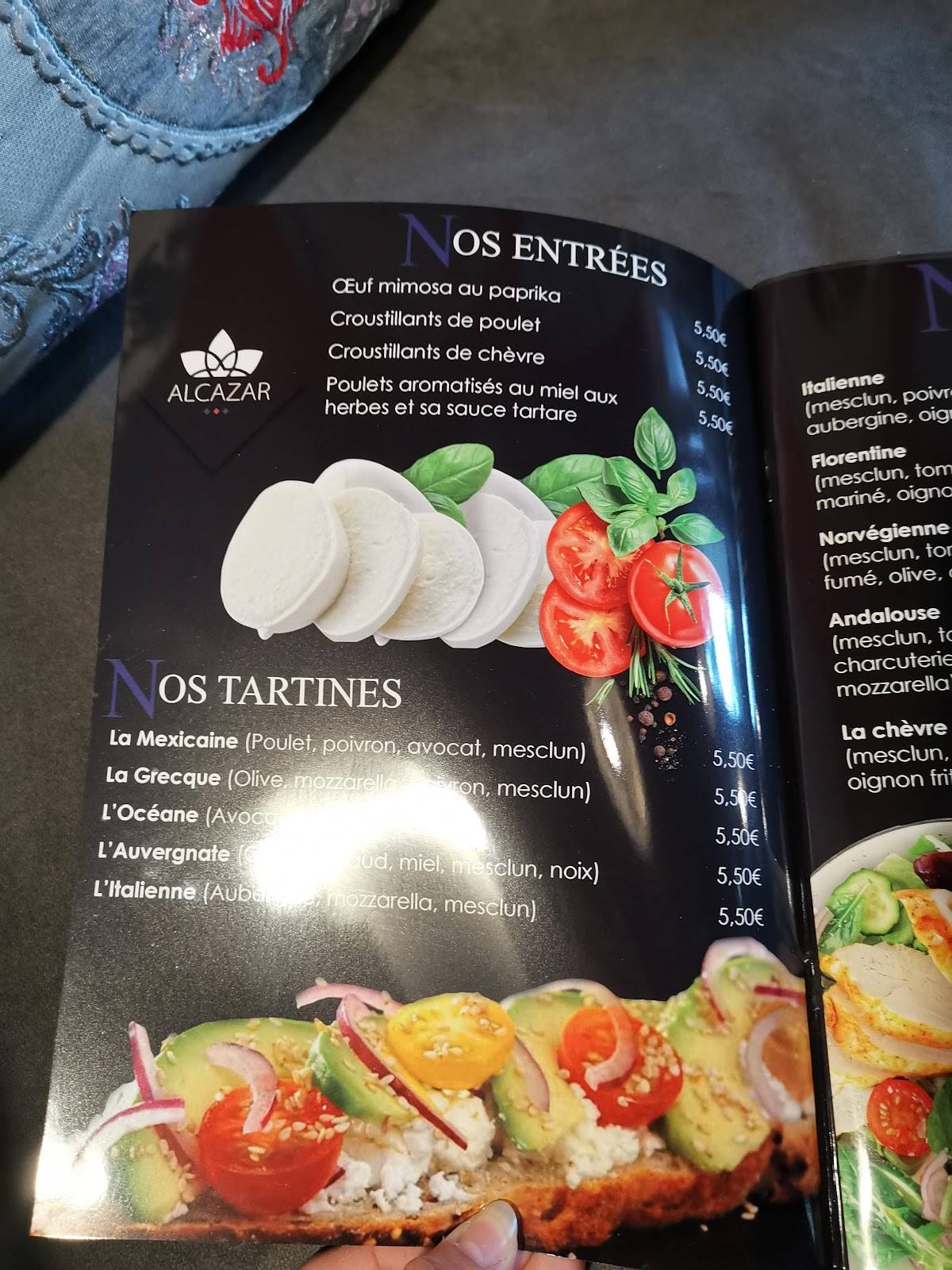 Menu de Alcazar
