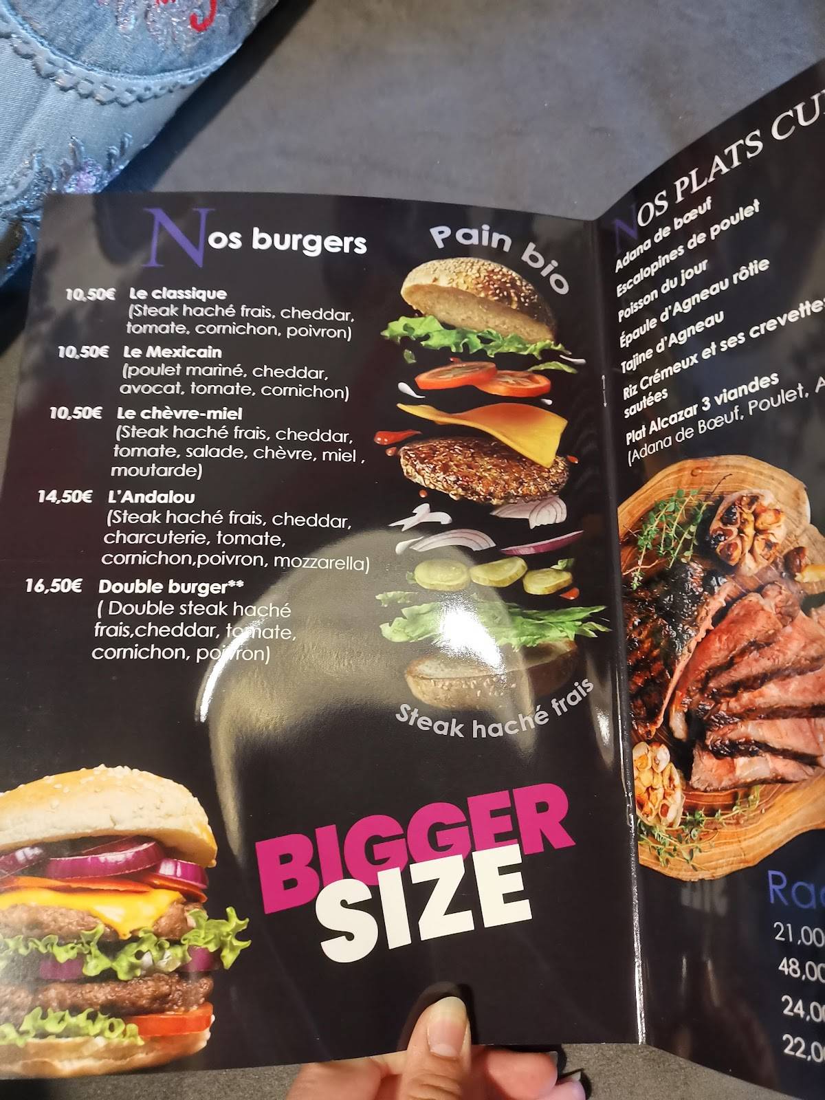 Menu de Alcazar