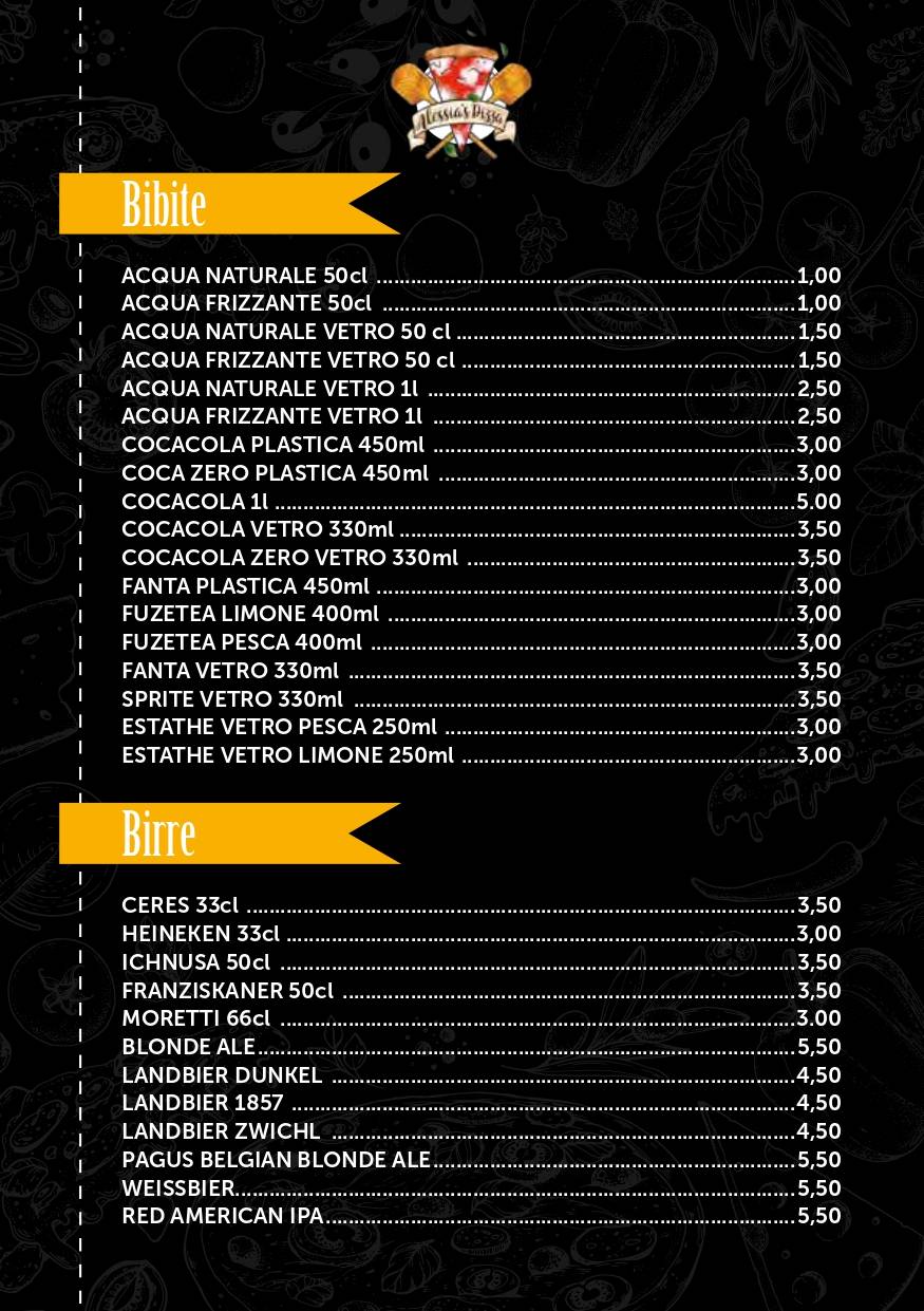 Menu di Alessia's Pizza 