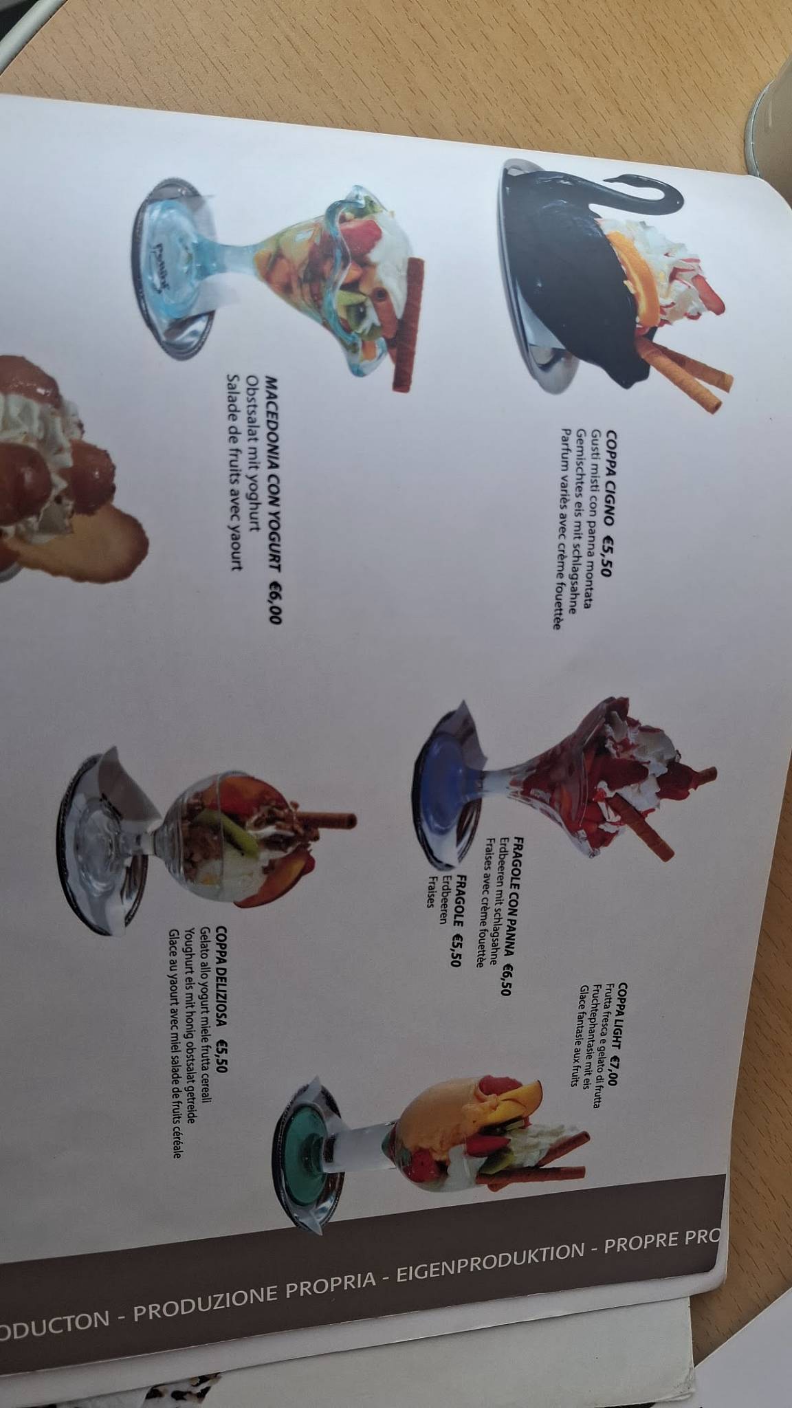 Menu di Alexander Bar Gelateria Creperia 