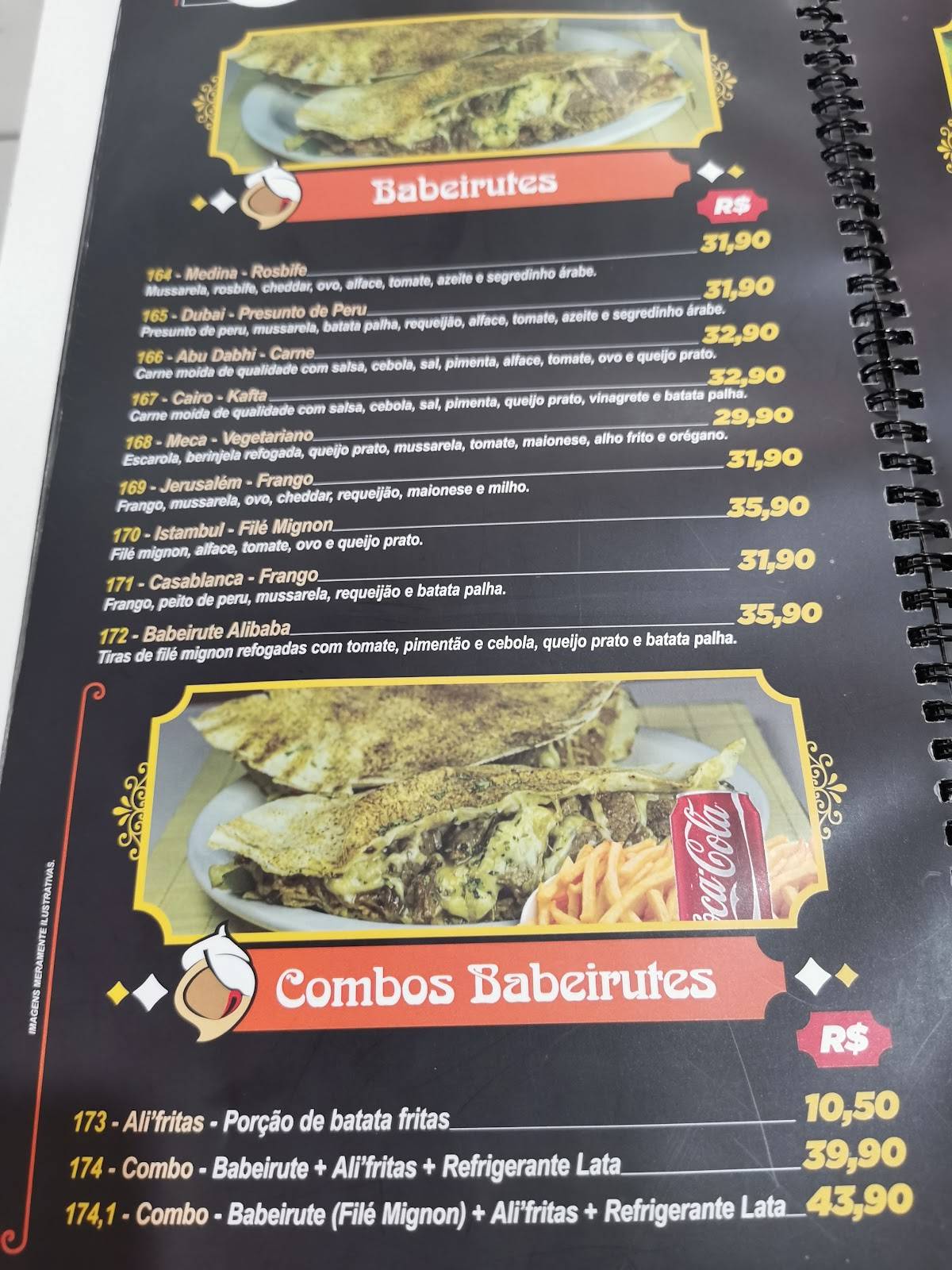 Alibaba Esfiharia cardápio