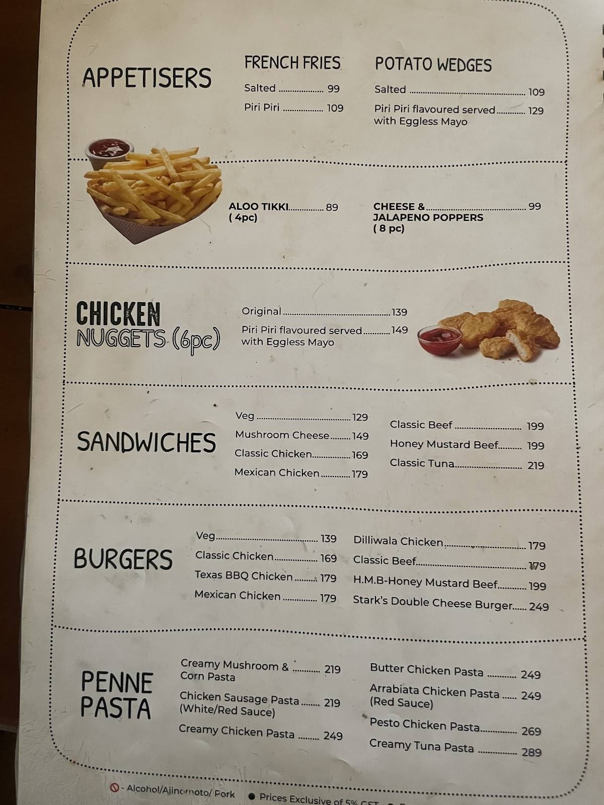 Sijis Pizza Street menu