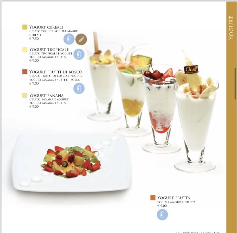 Menu di Gelateria Cioccolateria Oasi 
