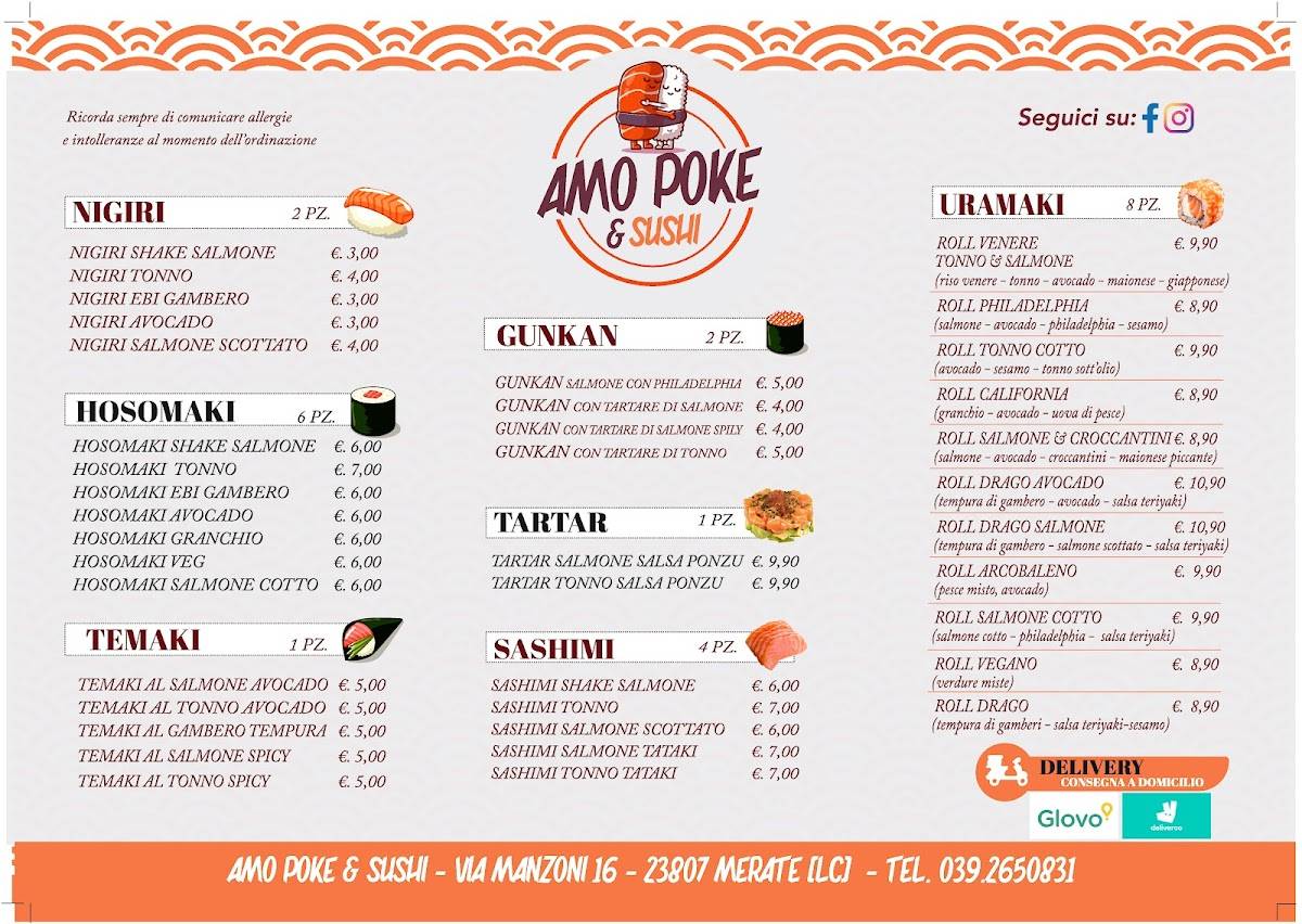 Menu di Amo Poke 