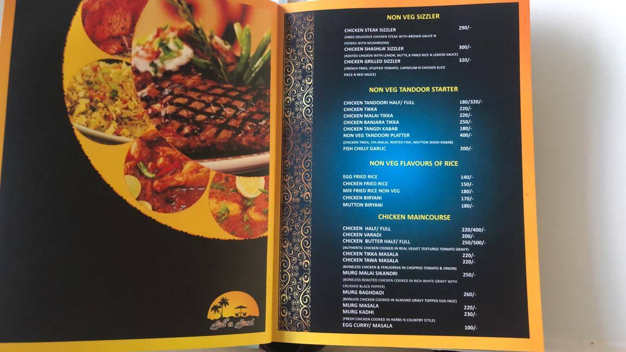 SALT N SAND menu