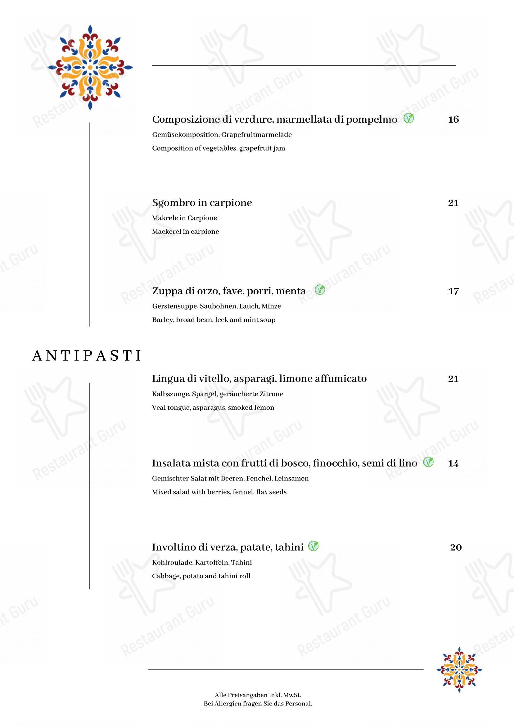 AnaMiRa Italian Restaurant & Pizza in Zurigo - Menu