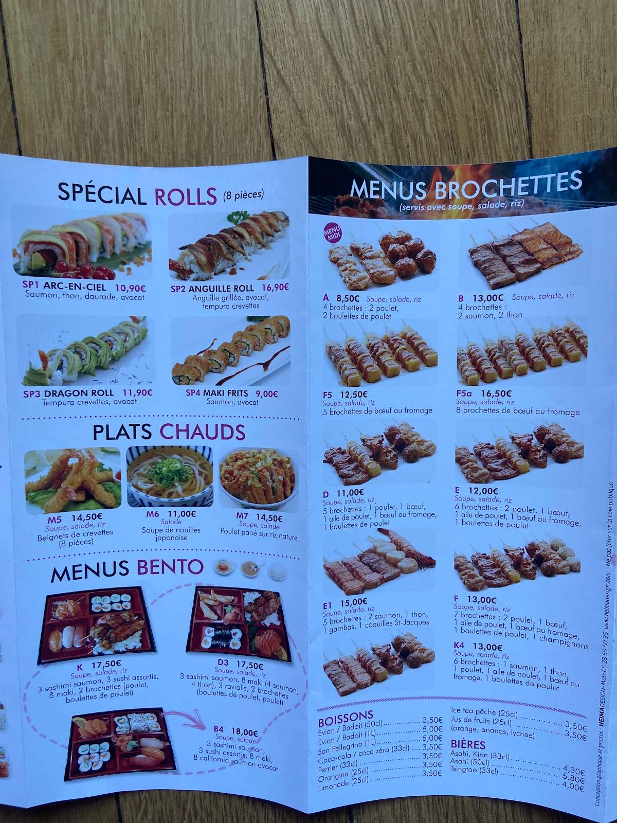 Menu de Sakura