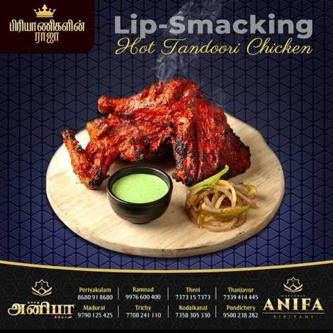 Anifa Biriyani Velankanni menu