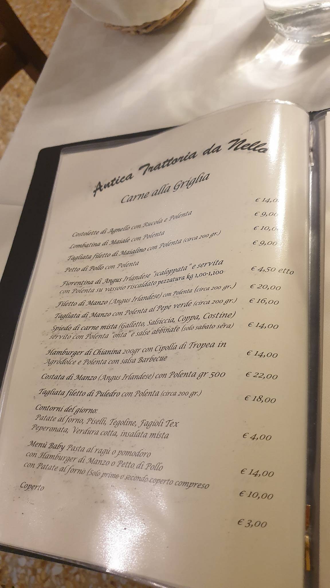 Menu di Antica Trattoria da Nello 