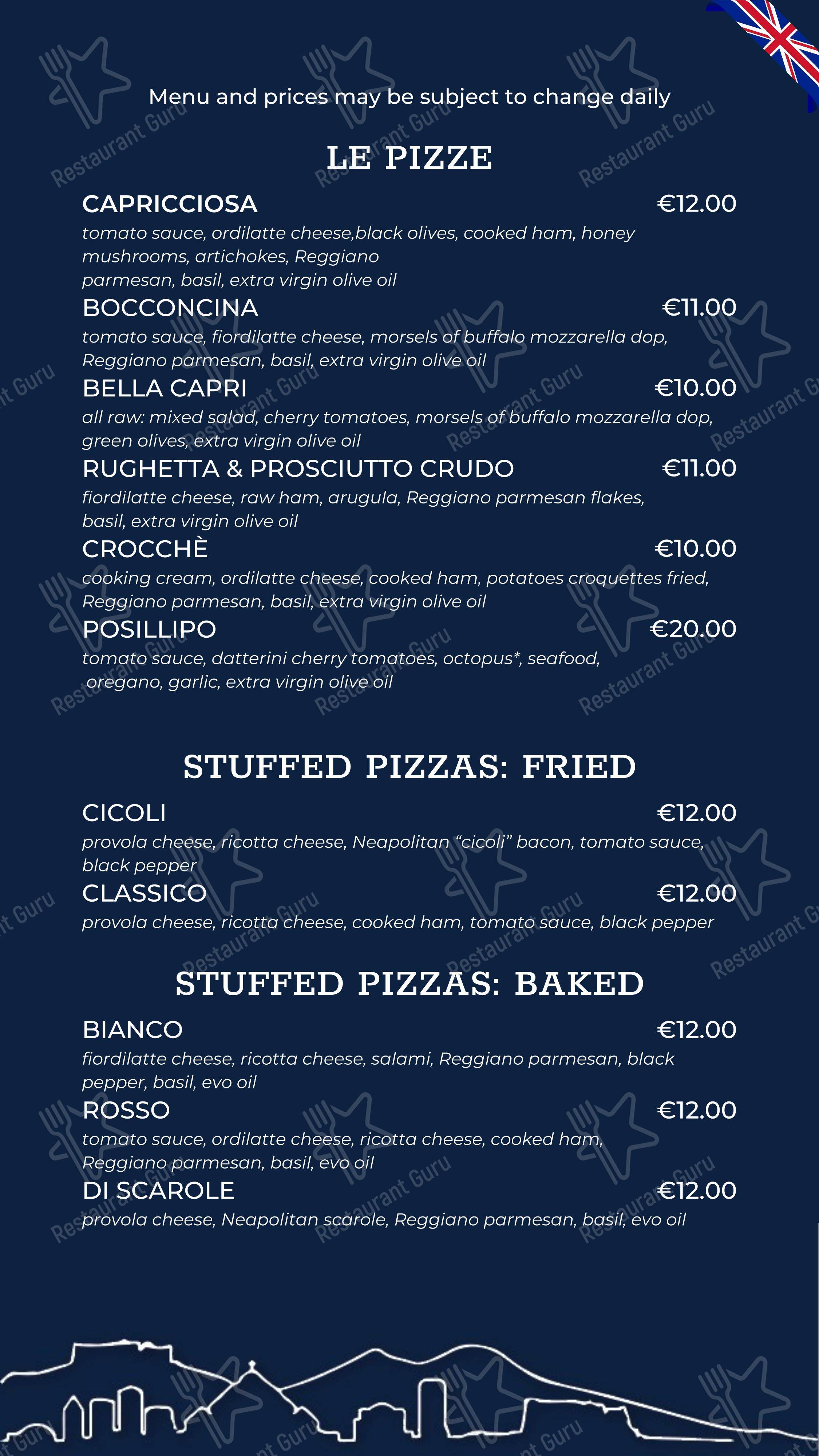 antonio & antonio in Napoli - Основное меню