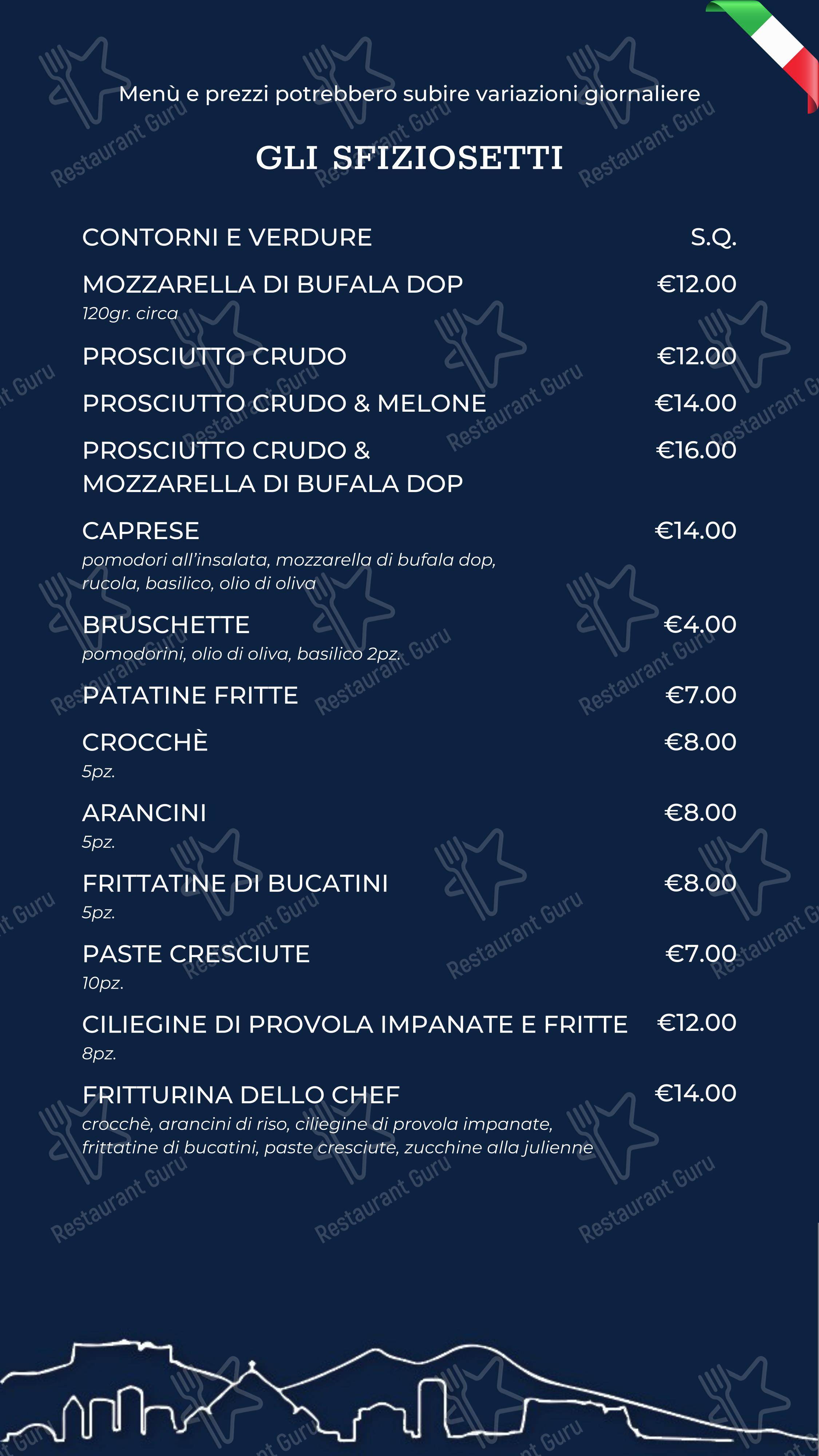 菜单 per antonio & antonio in Napoli