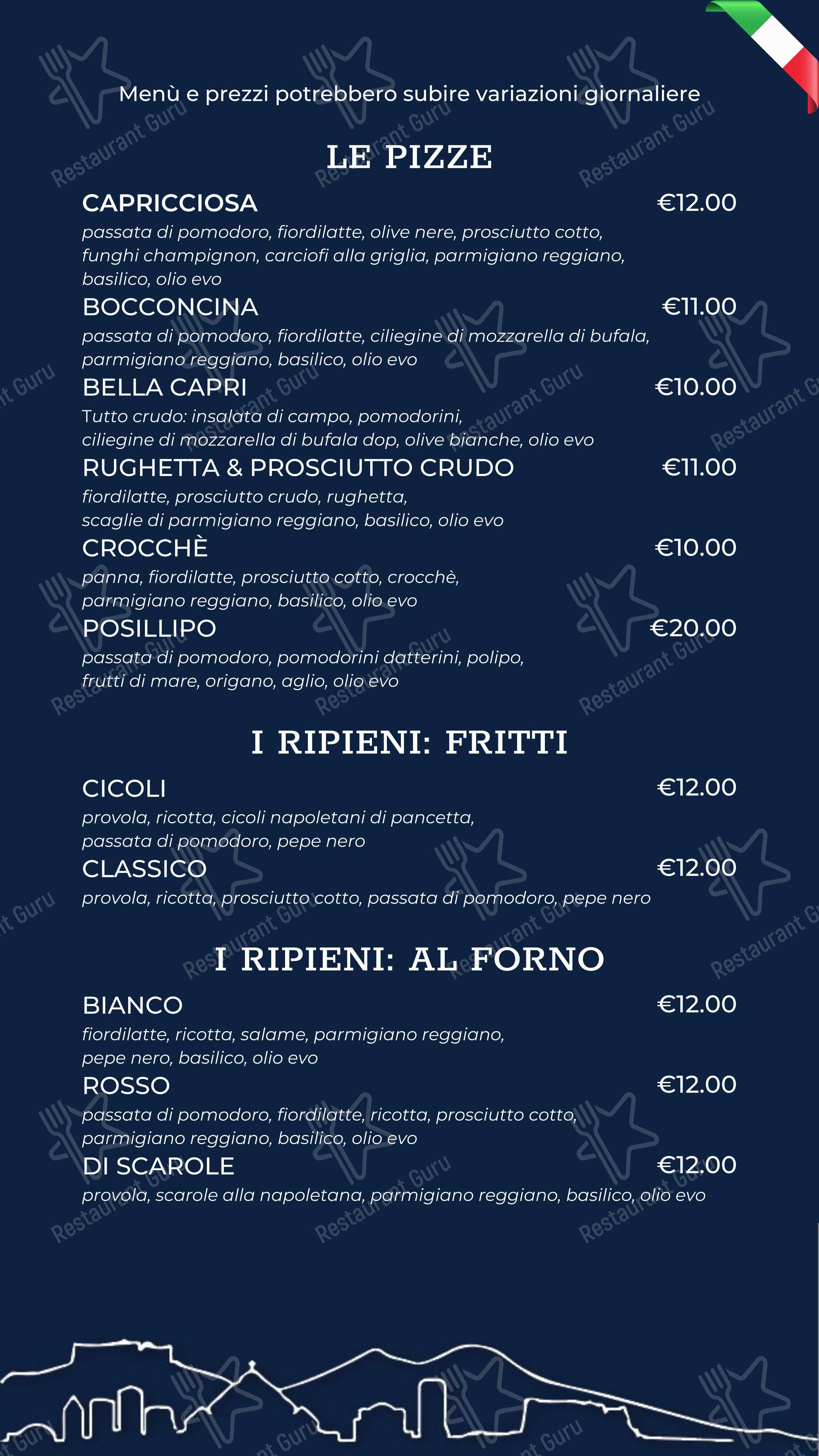 菜单 per antonio & antonio in Napoli