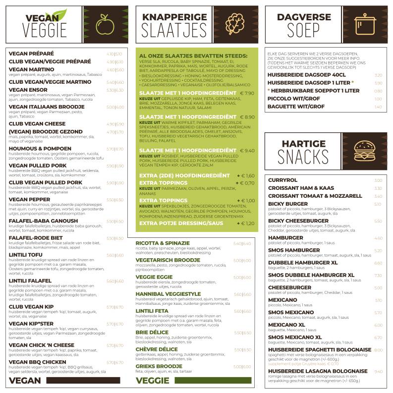 Menu de Oliver's Sandwich &amp; Salad Bar