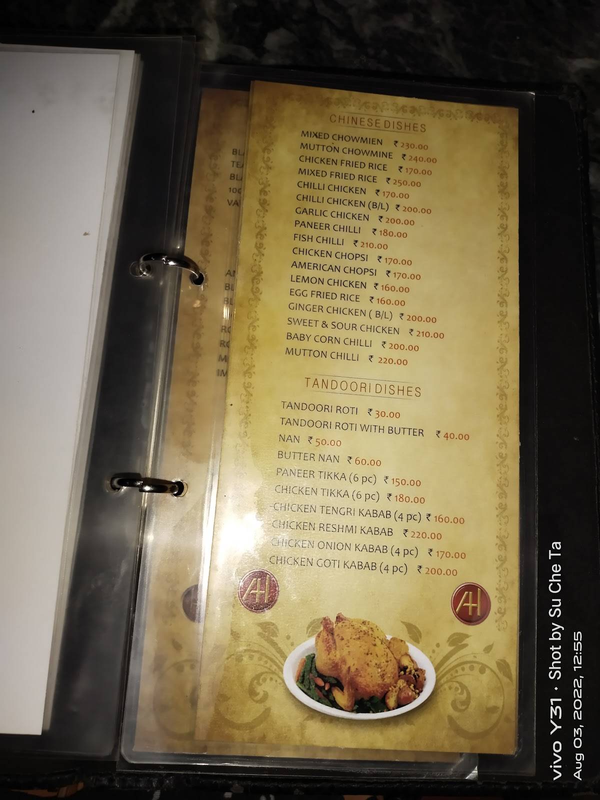 Appayan Bar menu
