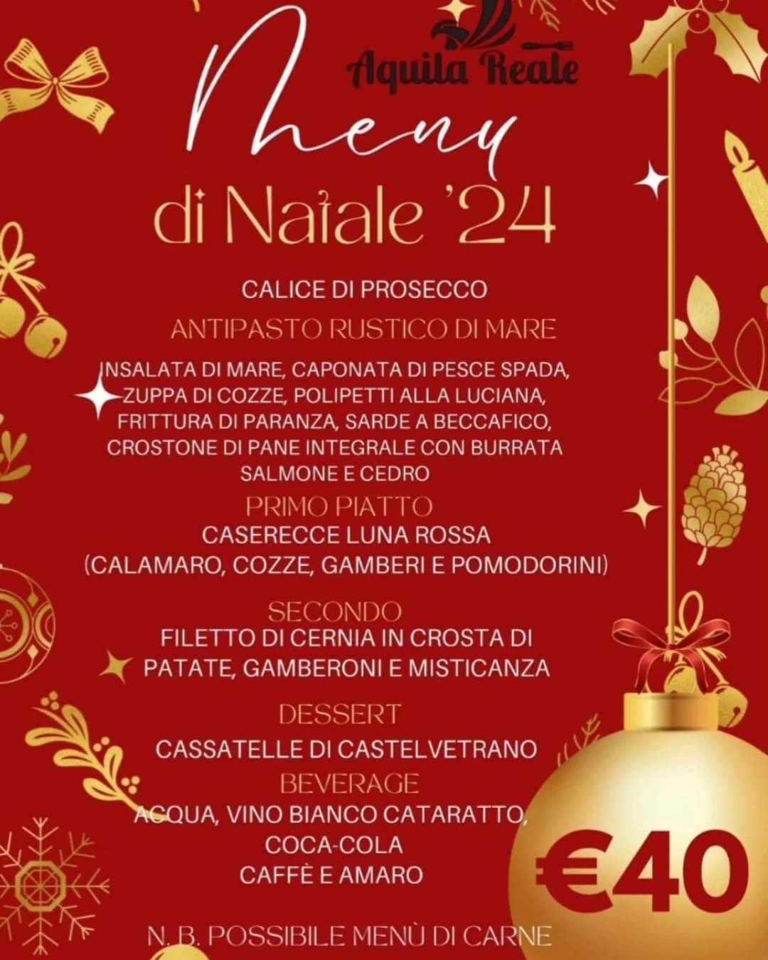 Menu di Aquila Reale di Lo Bono Antonino e Nancy 
