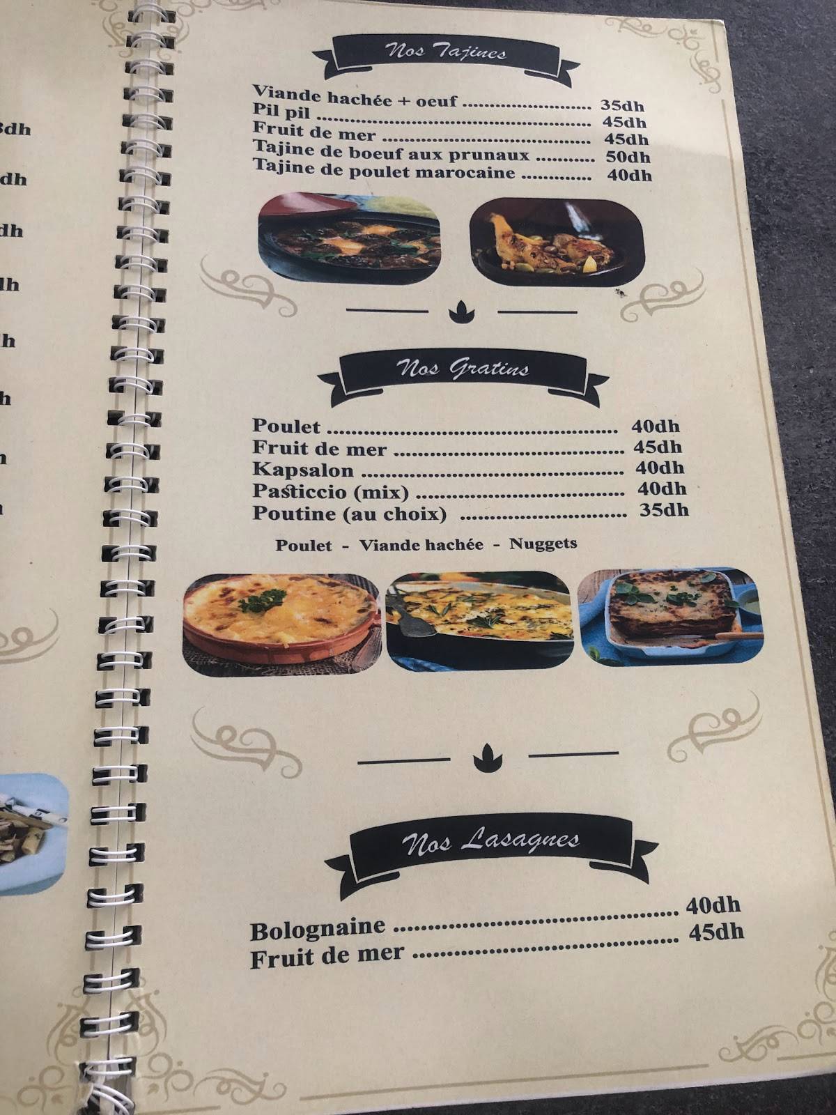 Menu de Arizona