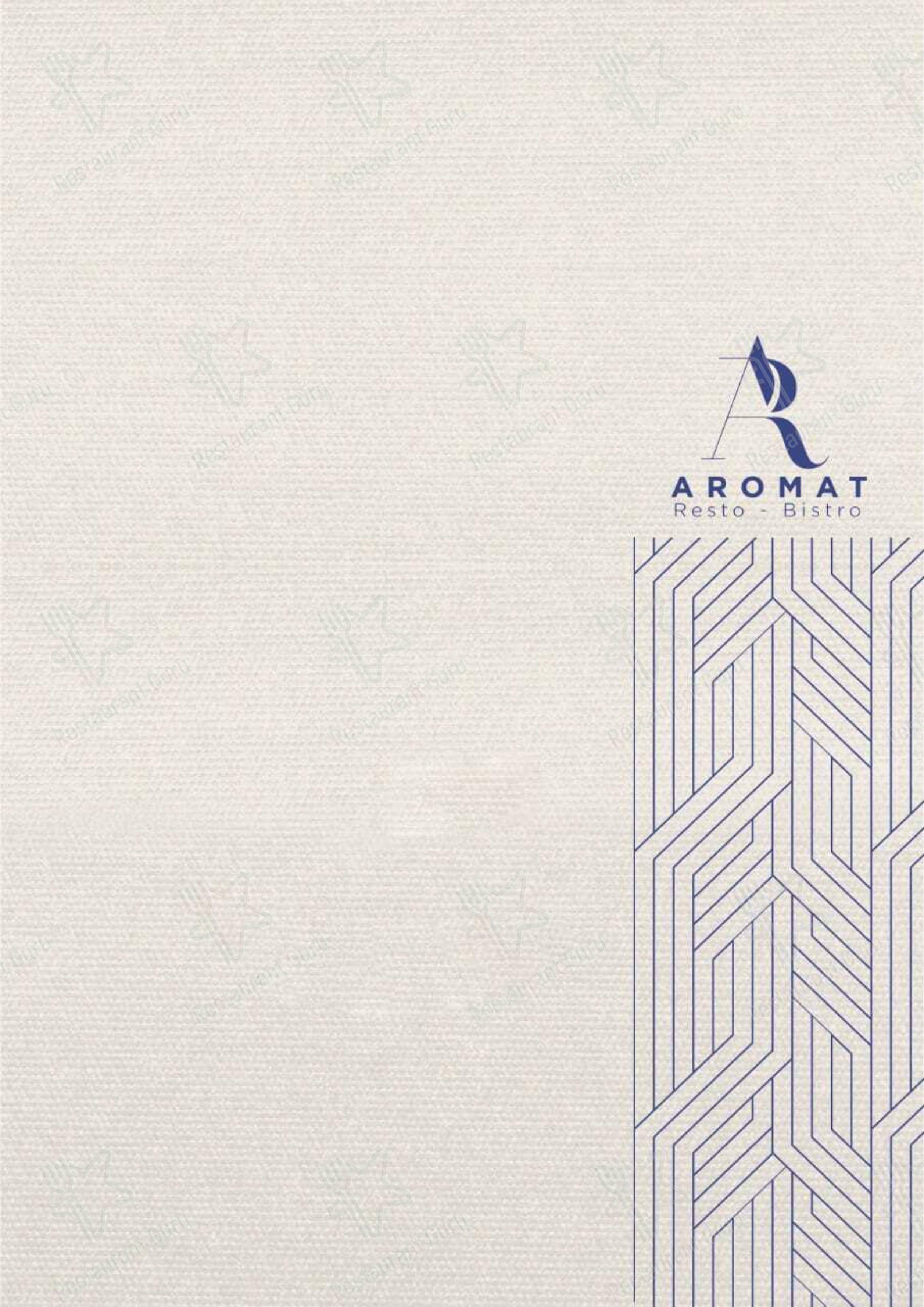 Menu pour Aromat Restaurant Lille restaurant