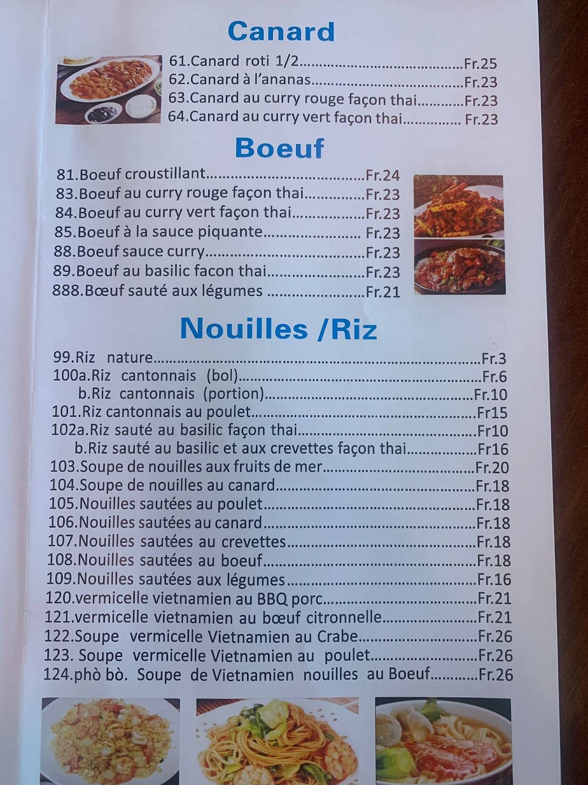 Menu de Asia Kitchen