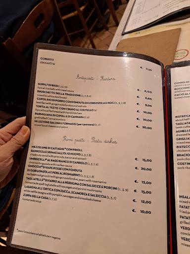 Menu di Trattoria Da Erminio 