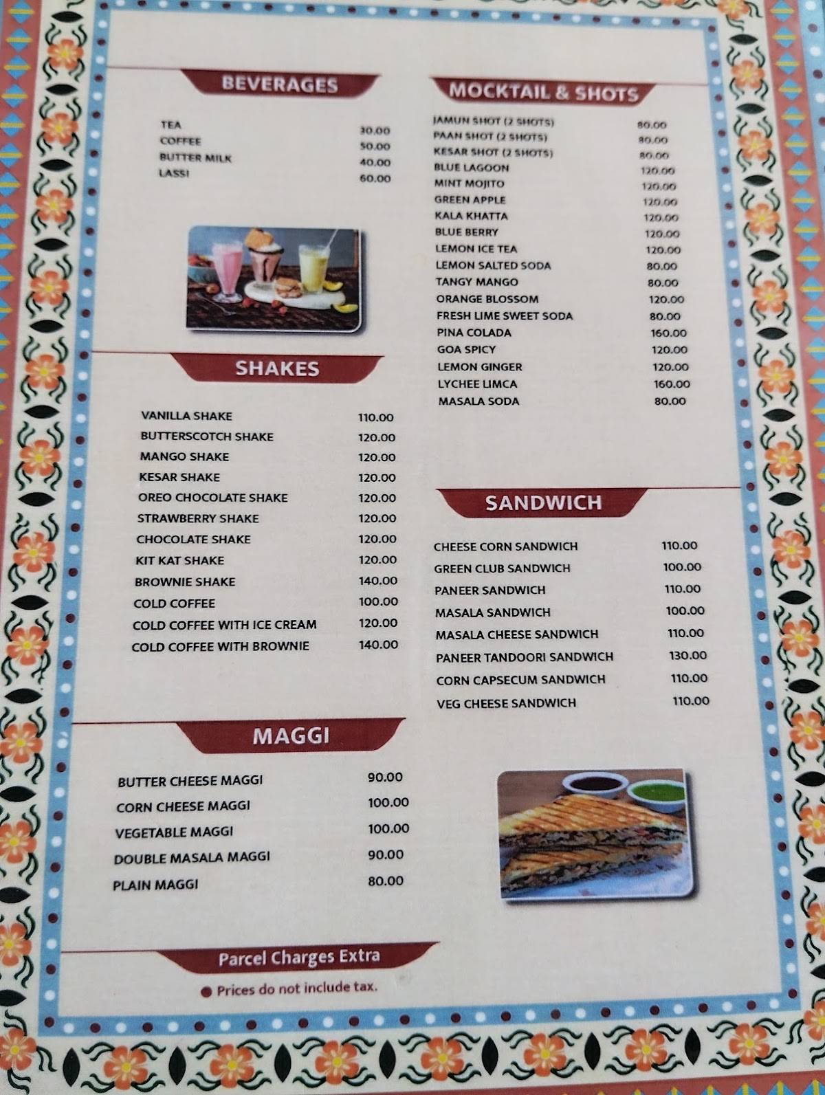 Ayodhya Restaurant menu