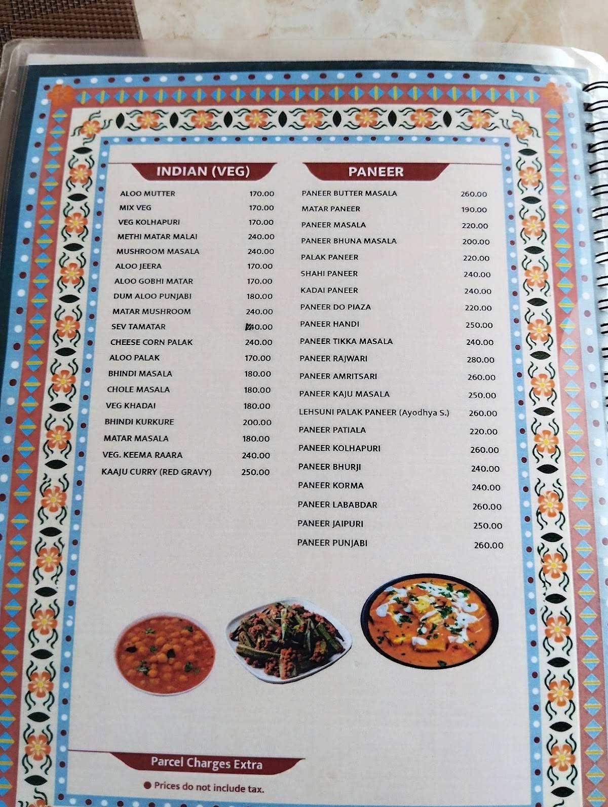 Ayodhya Restaurant menu