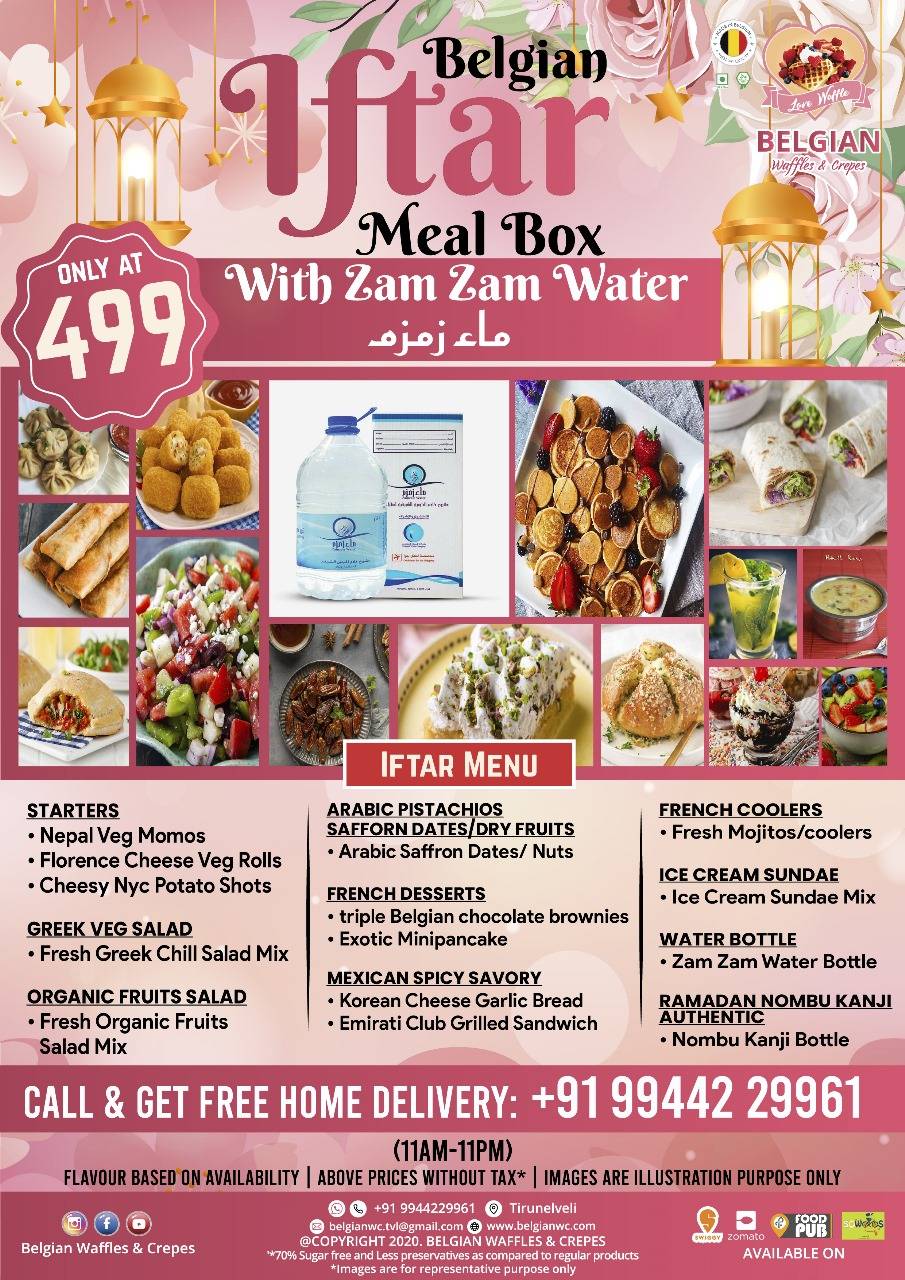 BELGIAN WAFFLES & CREPES TIRUNELVELI menu