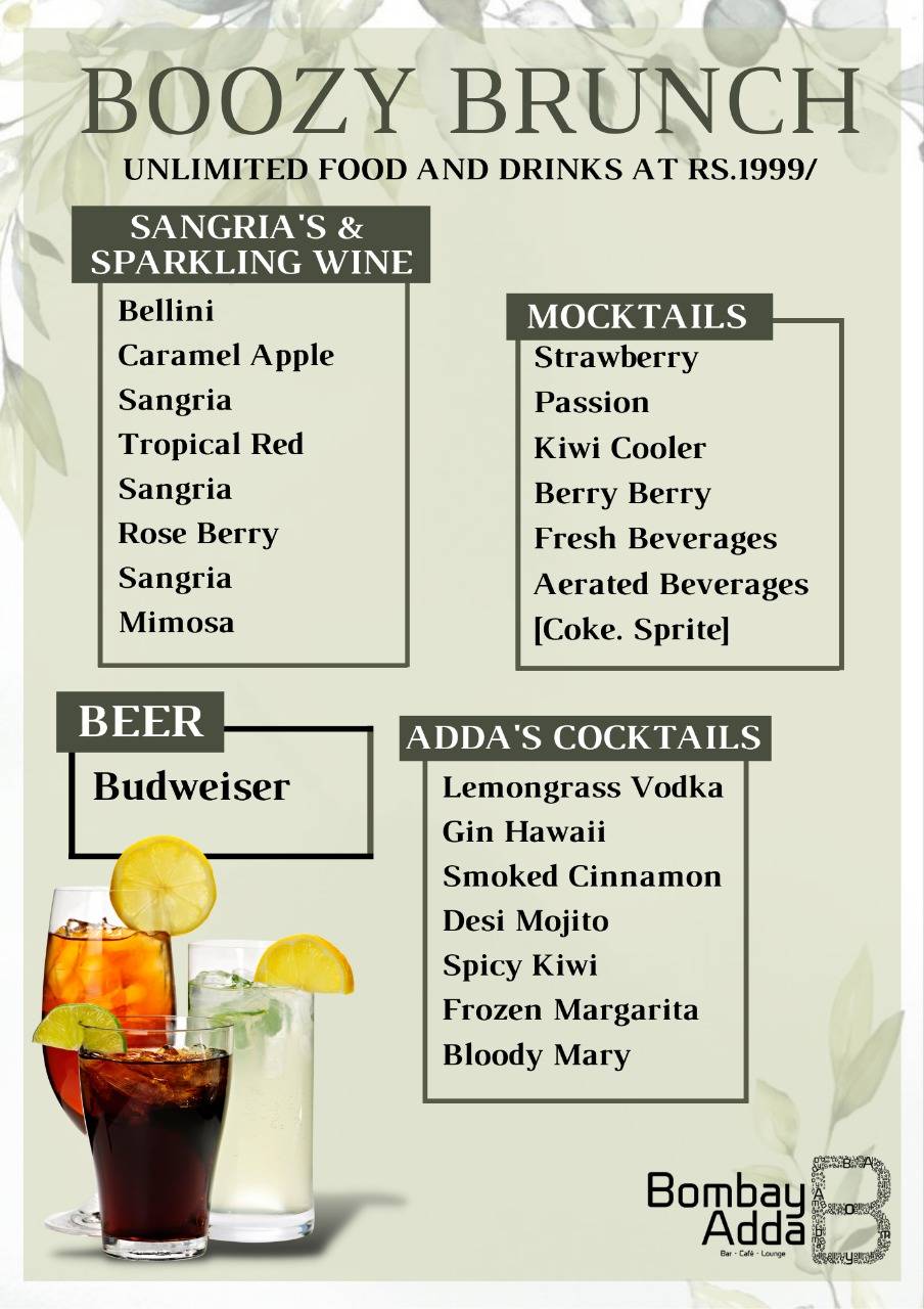 Bombay Adda Bandra menu