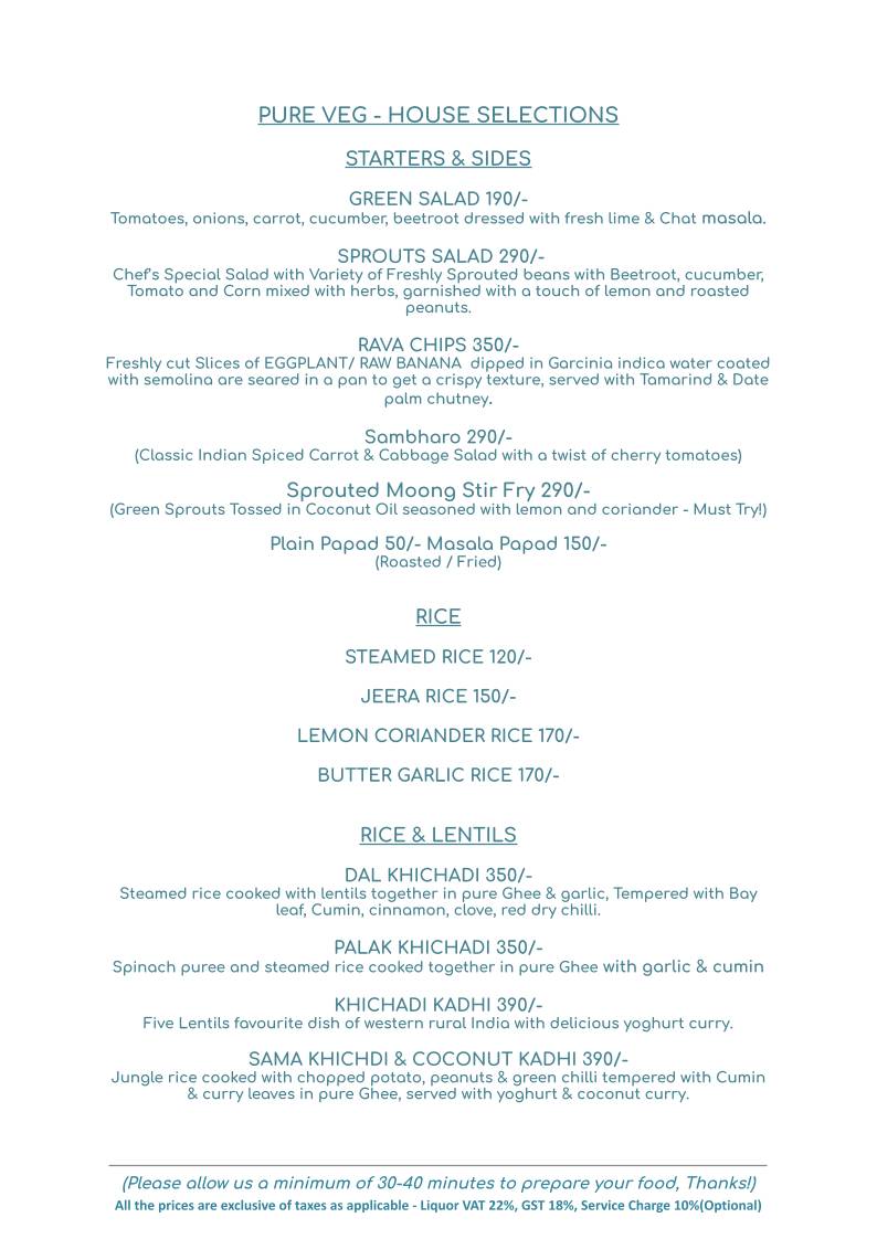 Baa's Kitchen menu