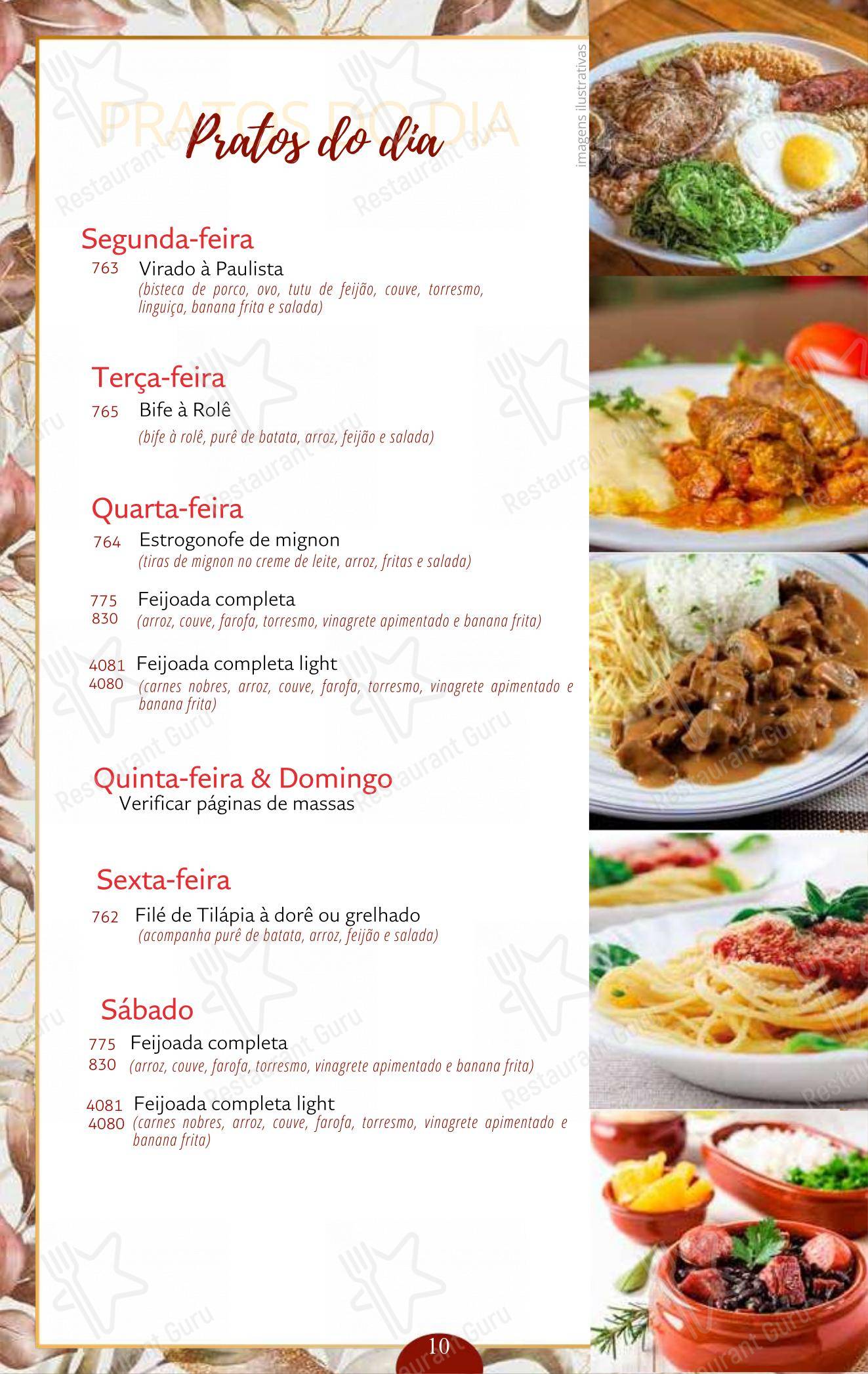 Menu bar para Panificadora Vila Monumento sobremesas